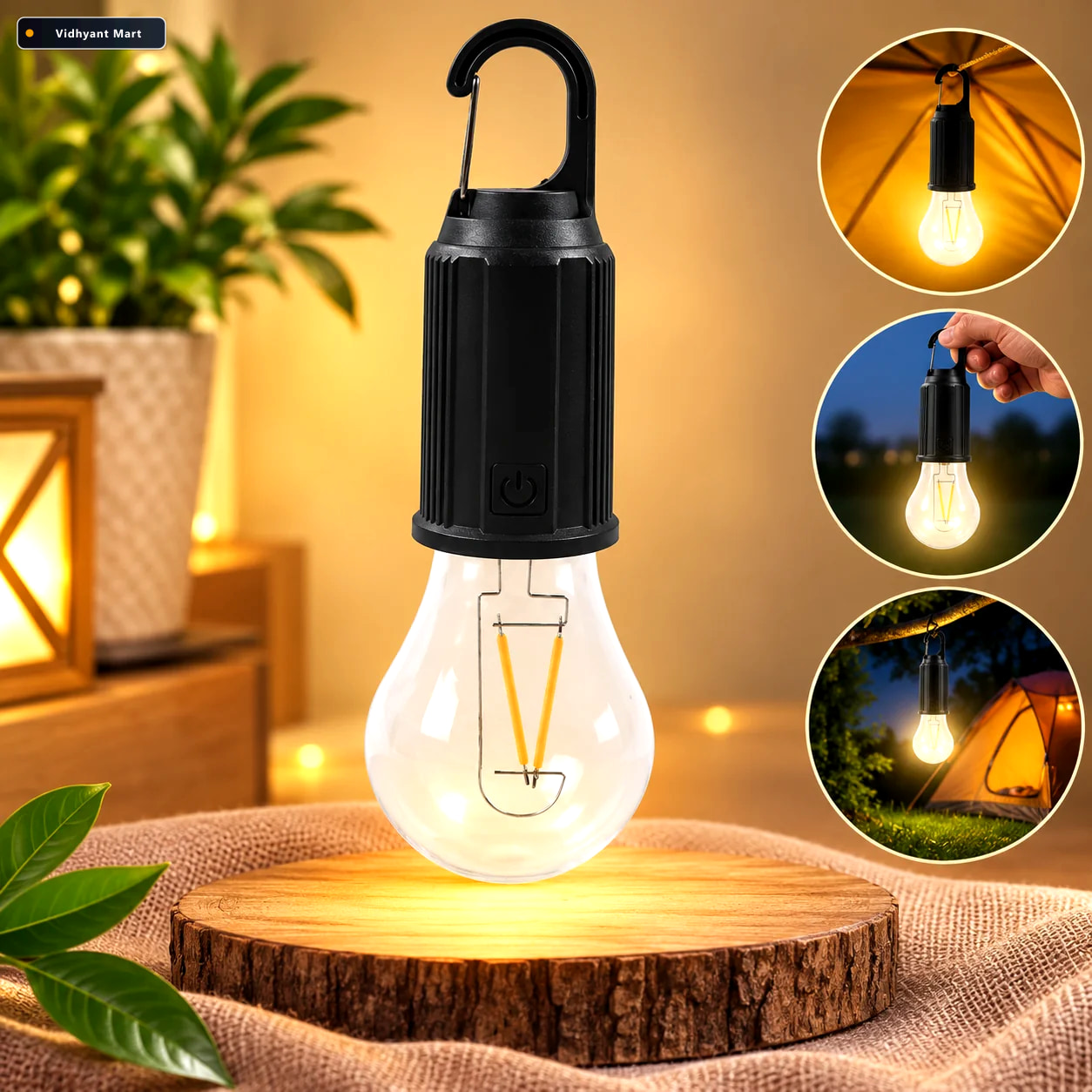 Vidhyant Mart Rechargeable Camping Lantern Portable Led Tent Lig 1