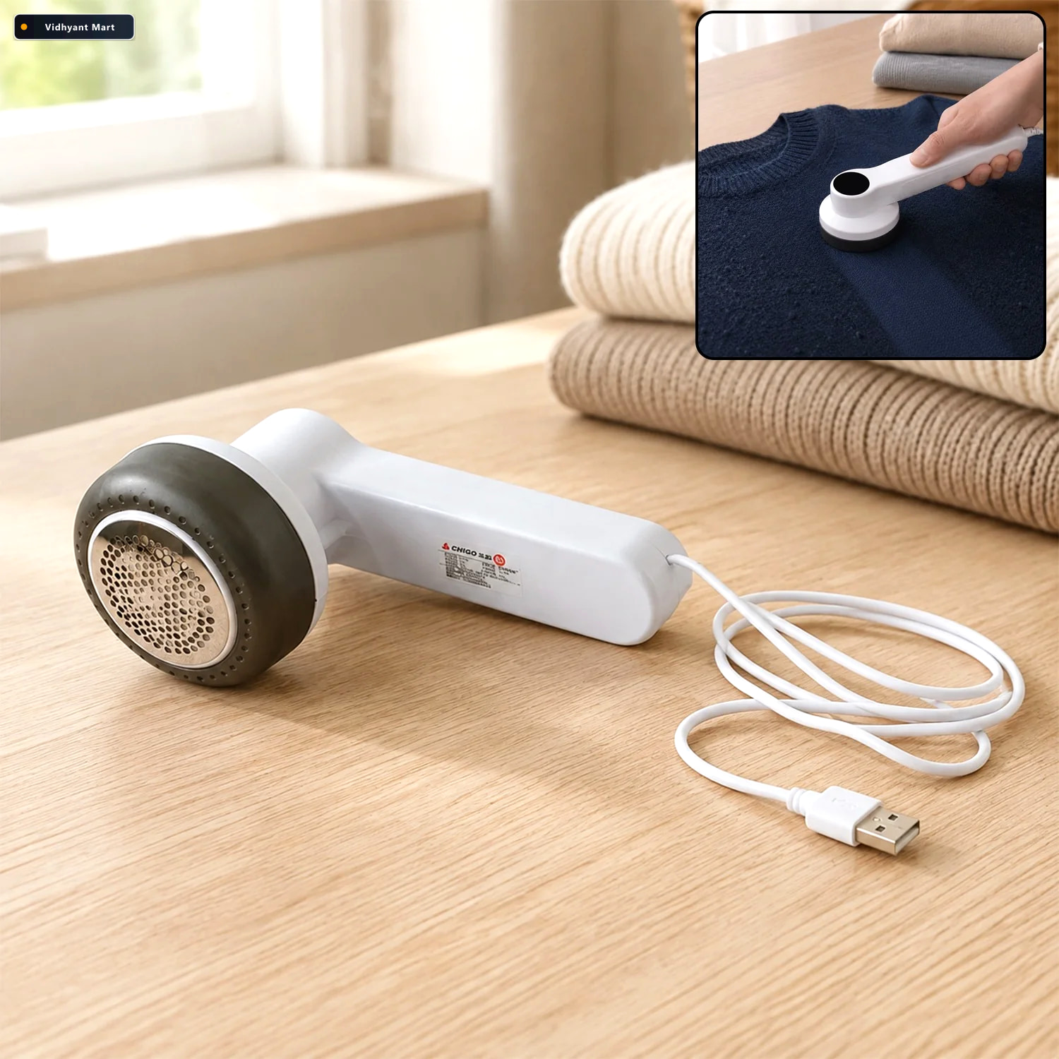 Vidhyant Mart Rechargeable Fabric Lint Remover Gentle Efficient 1