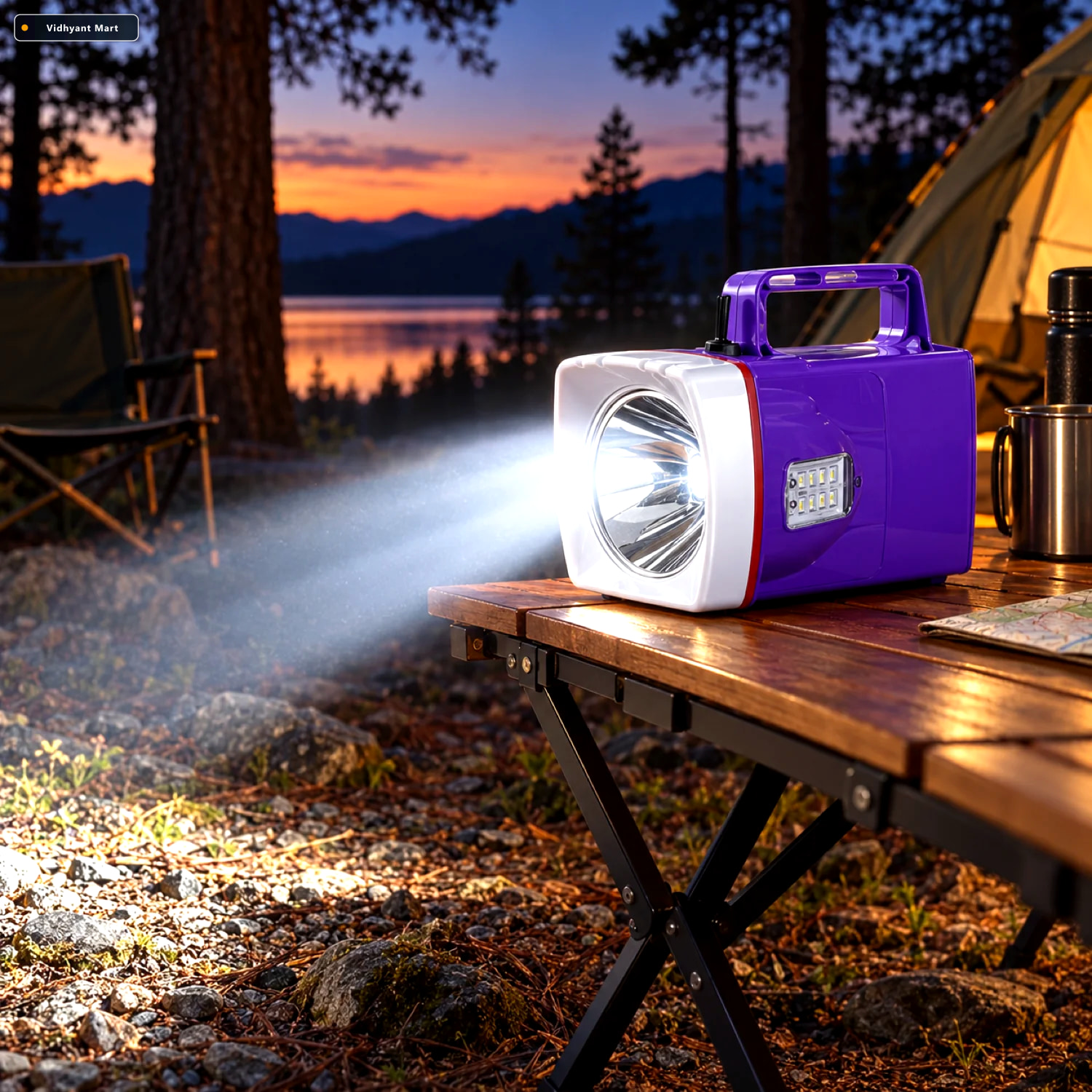 Vidhyant Mart Rechargeable Led Laser Torch High Power Long Range 1