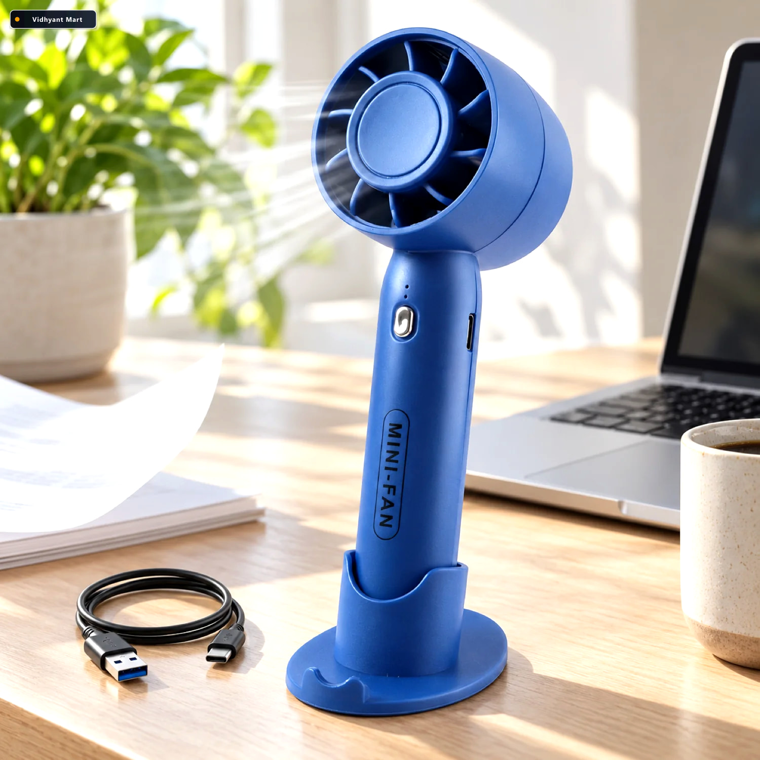 Vidhyant Mart Rechargeable Mini Handheld Fan Portable Personal C 1