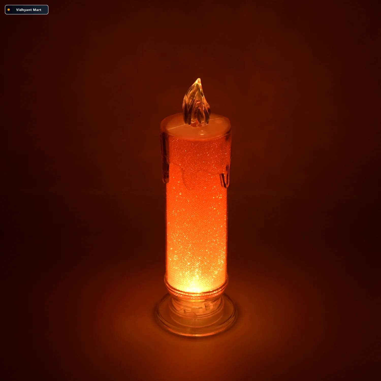 Vidhyant Mart Red Led Flameless Candle Realistic Flickering Pill 2
