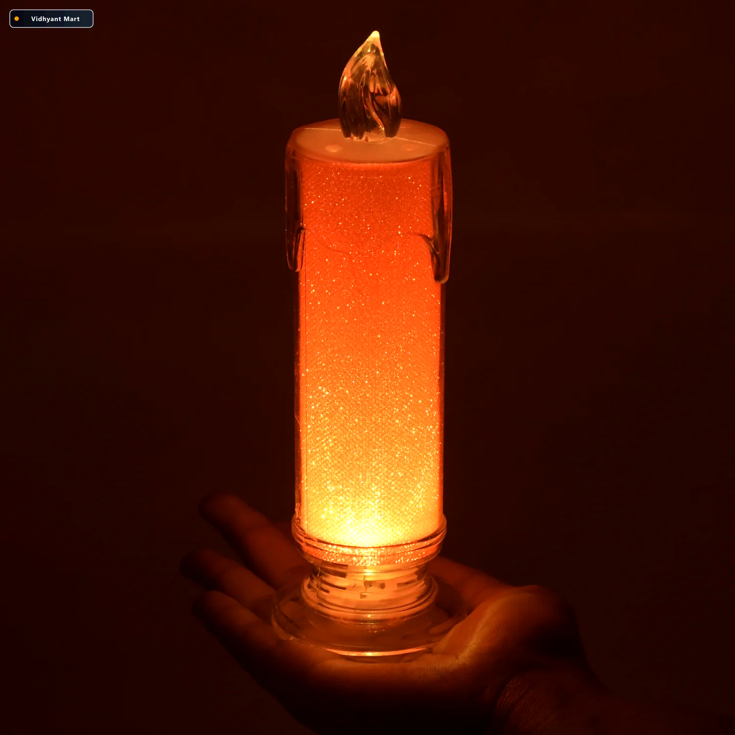 Vidhyant Mart Red Led Flameless Candle Realistic Flickering Pill 3