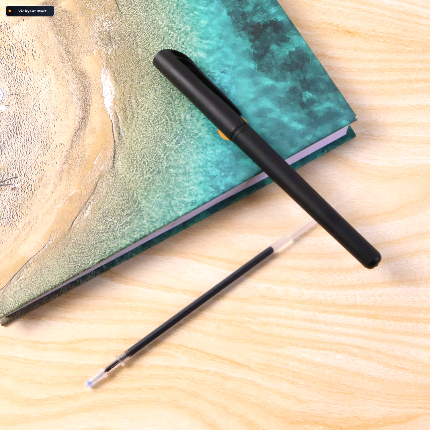 Vidhyant Mart Refillable Black Marker Pen Set With 20 Pens Extra 3