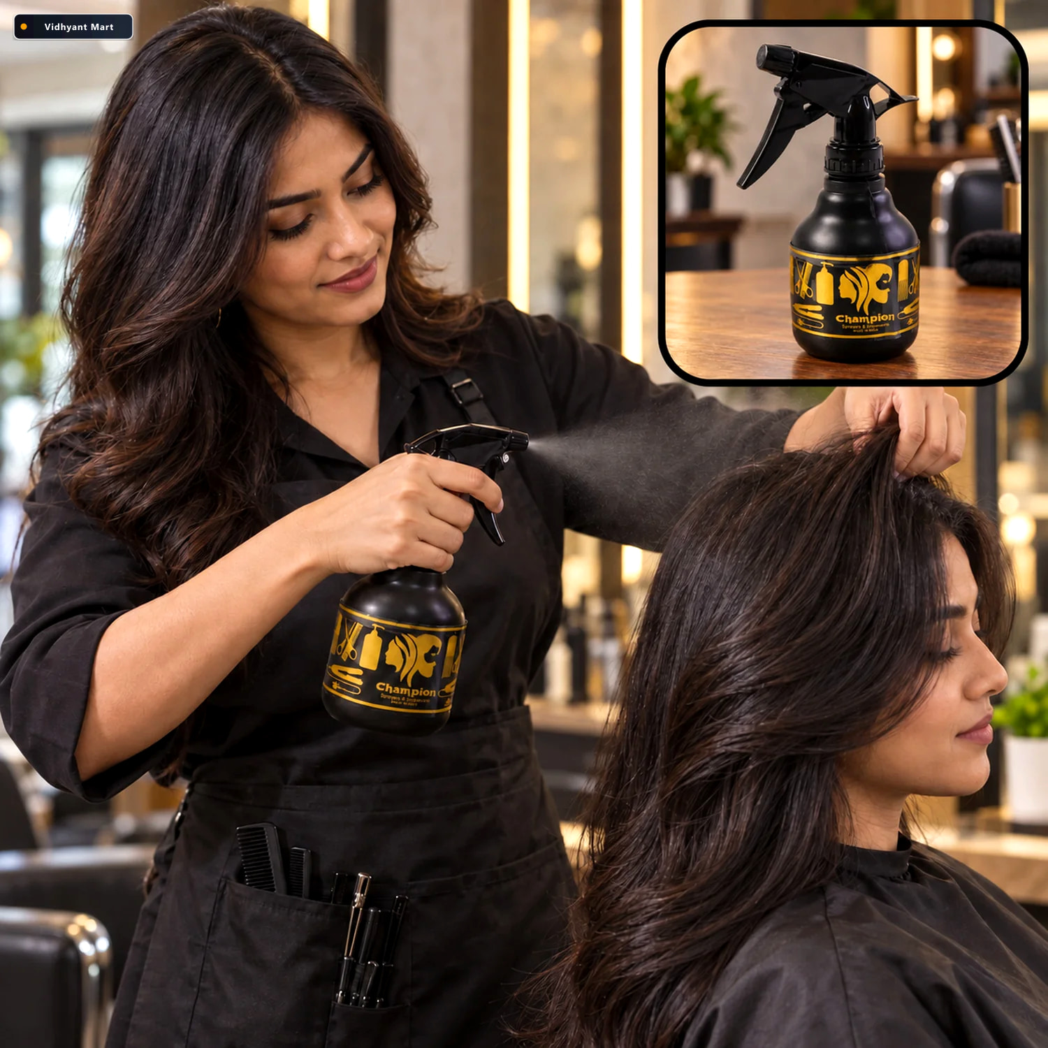 Vidhyant Mart Refillable Salon Water Spray Bottle With Adjustabl 2
