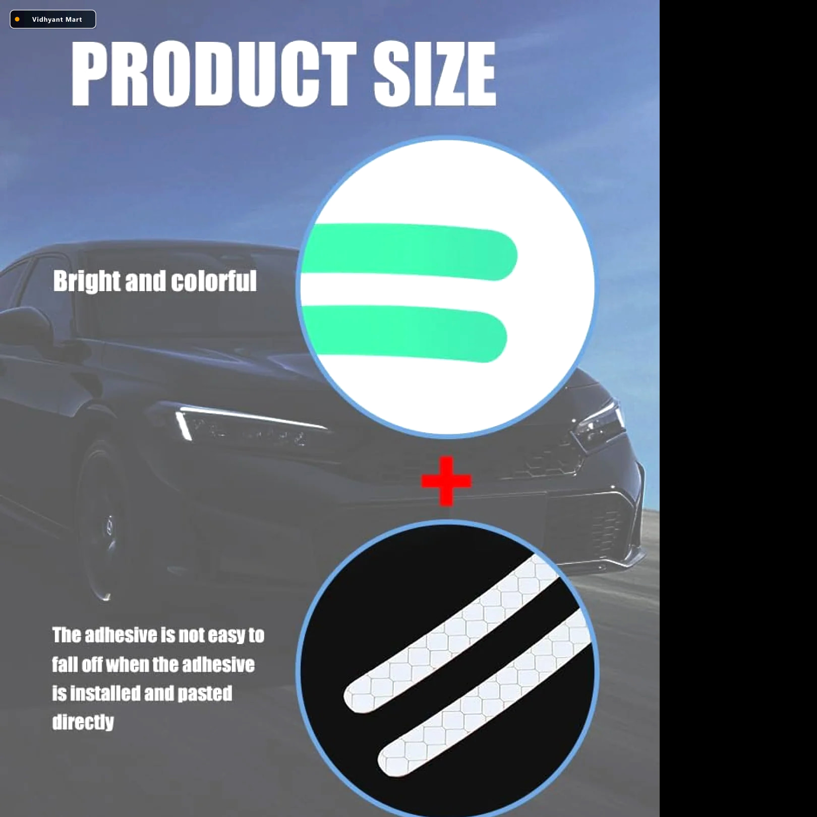 Vidhyant Mart Reflective Car Wheel Stickers Multicolored 20 Pcs 3