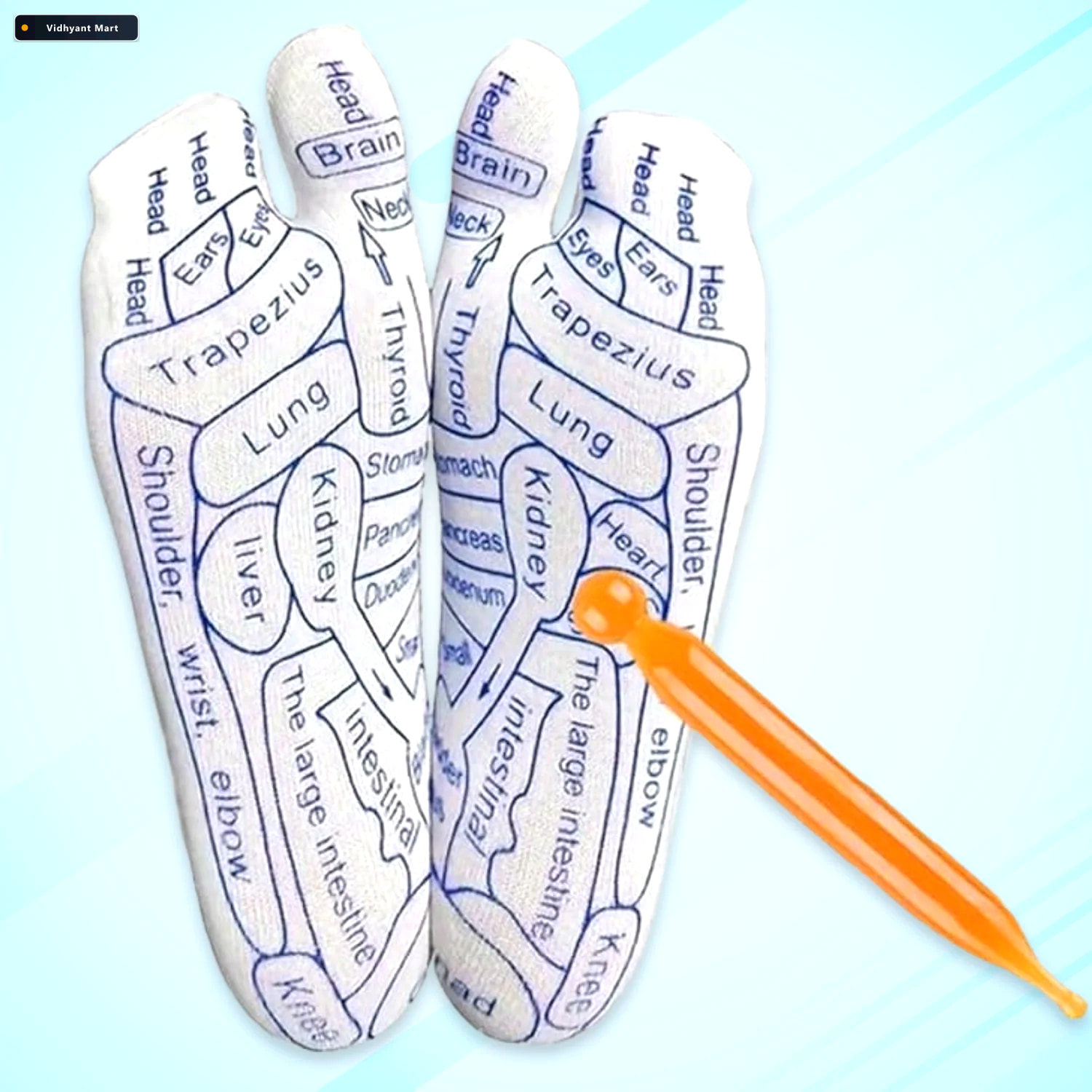 Vidhyant Mart Reflexology Acupressure Socks Set Targeted Foot Ma 2