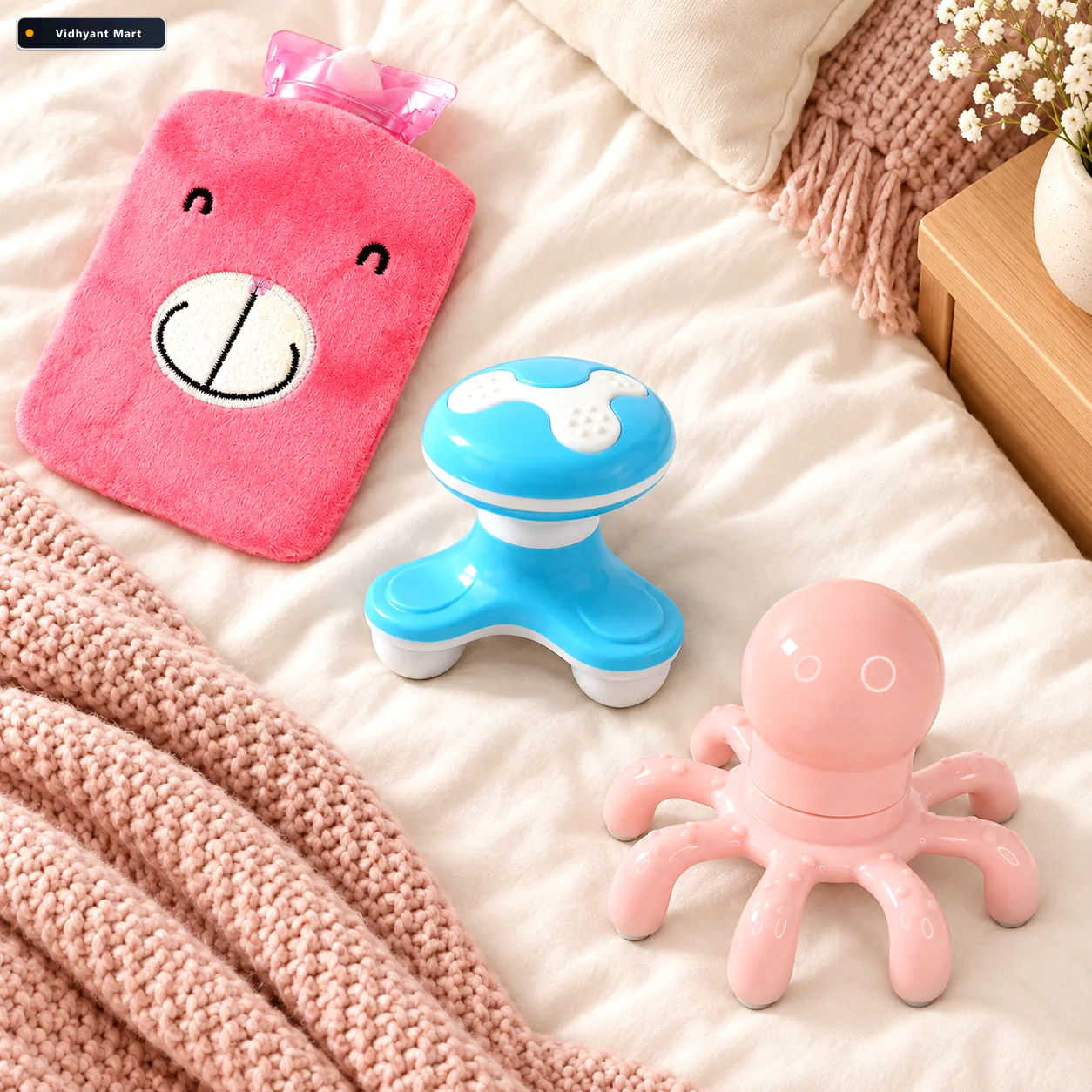 Vidhyant Mart Relaxation Self Care Combo Cute Hot Water Bag Hand 2