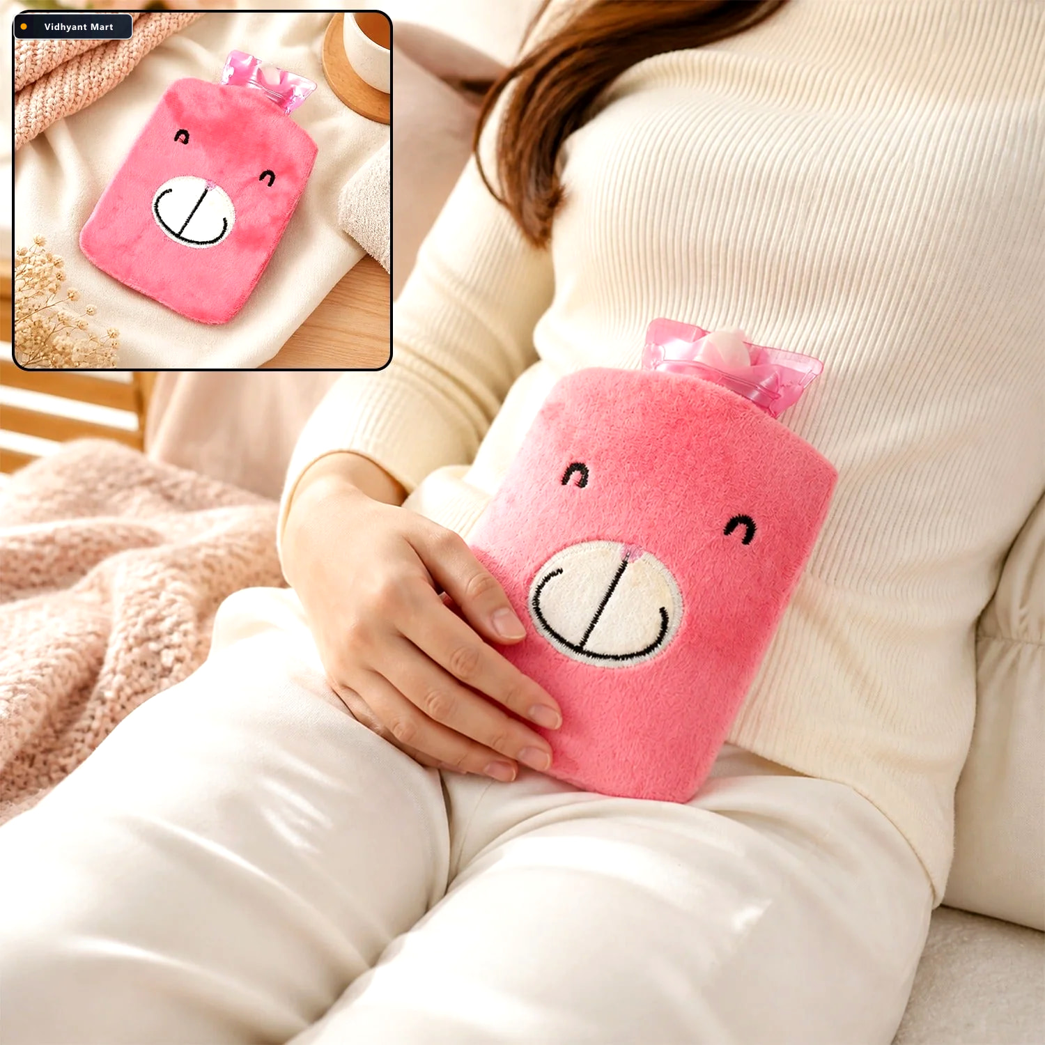 Vidhyant Mart Relaxation Self Care Combo Cute Hot Water Bag Hand 3