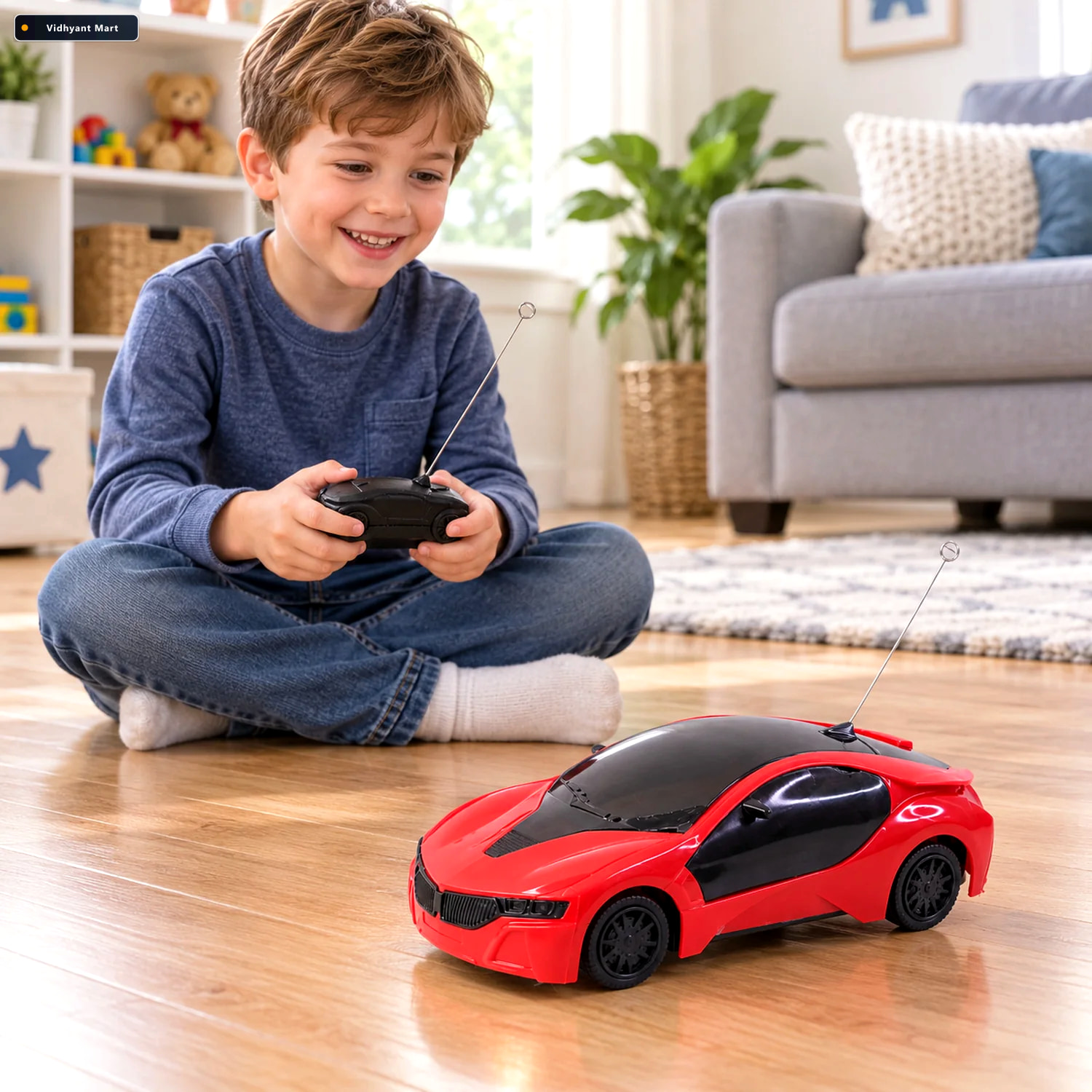 Vidhyant Mart Remote Control Racing Car 3d Led Lights Easy Contr 2