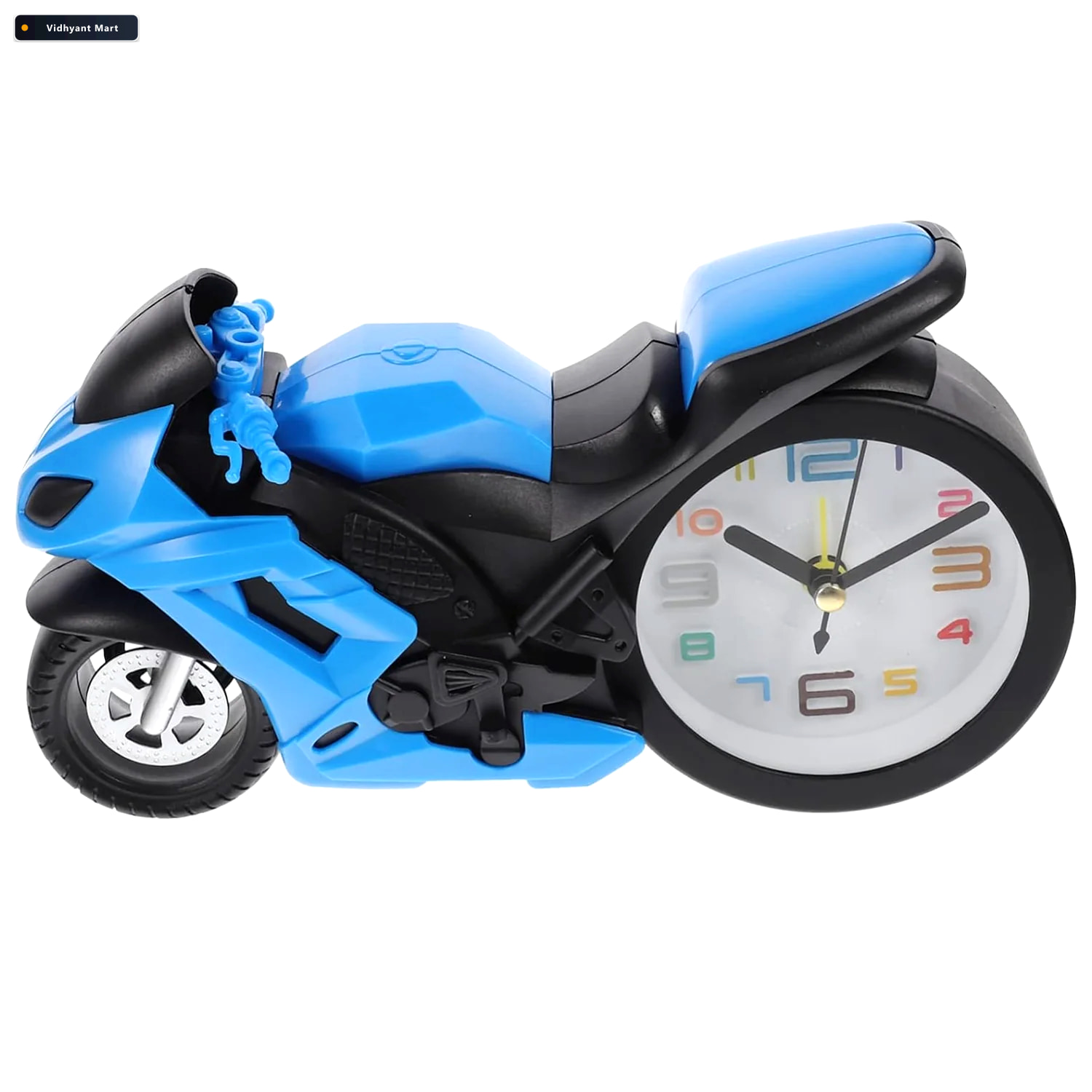 Vidhyant Mart Retro Motorcycle Alarm Clock Silent Engine Design 3