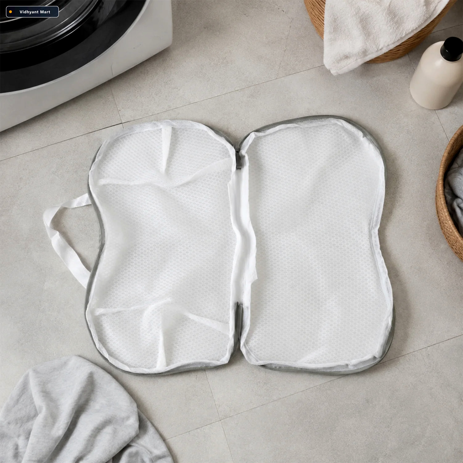 Vidhyant Mart Reusable 3d Mesh Laundry Washing Bag With Zipper F 3