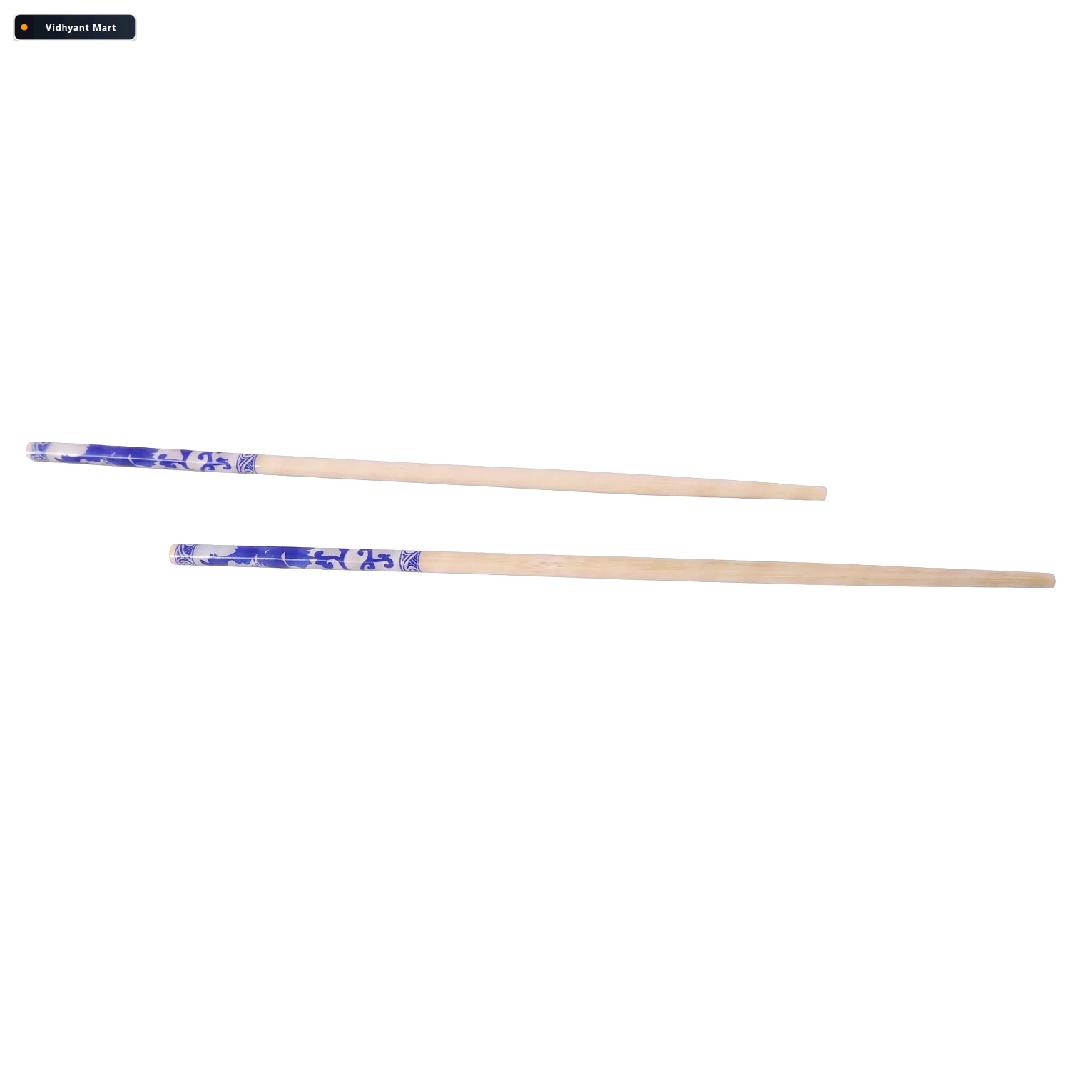 Vidhyant Mart Reusable Bamboo Chopsticks With Blue Chinese Print 4