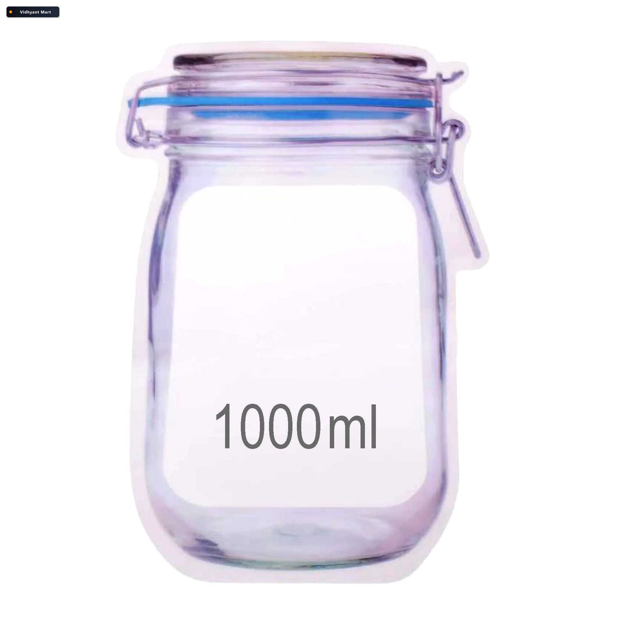 Vidhyant Mart Reusable Food Storage Bag Airtight Mason Jar Zippe 4