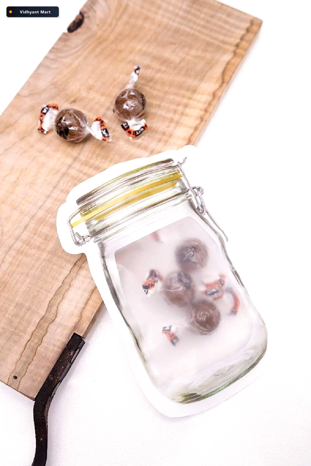 Vidhyant Mart Reusable Food Storage Pouch Airtight Mason Jar Zip 3