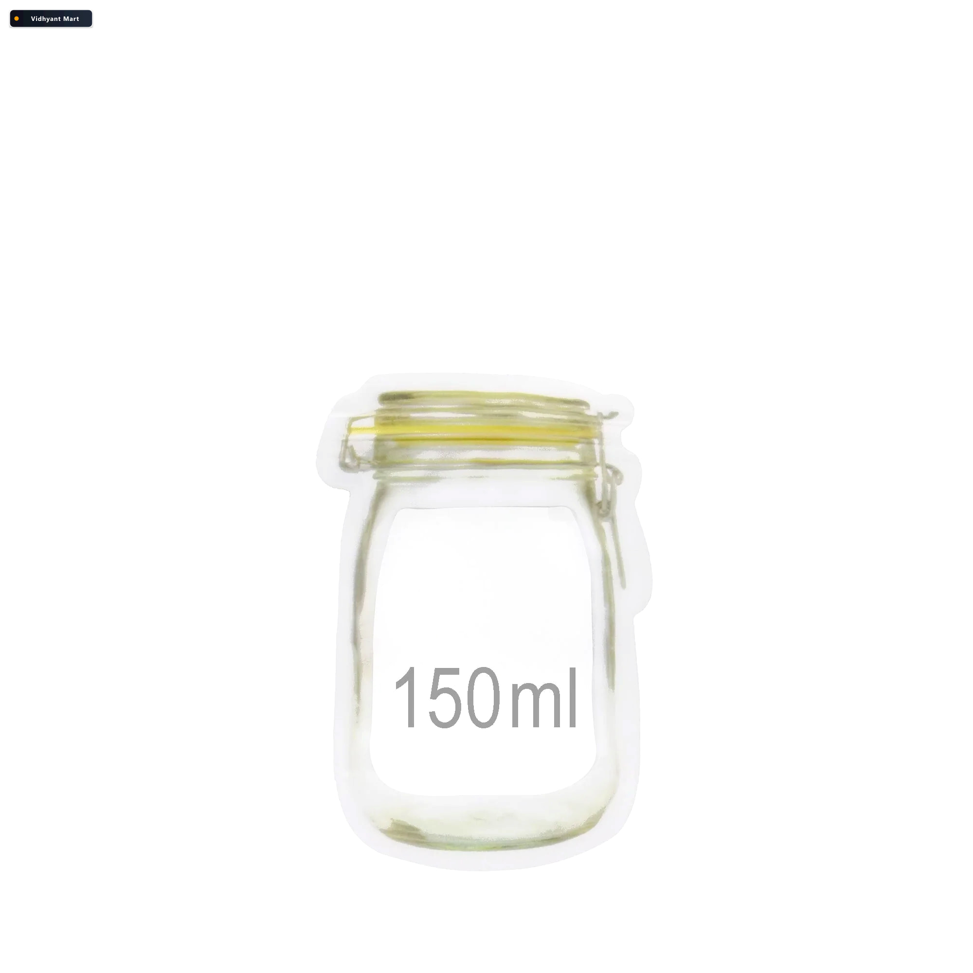 Vidhyant Mart Reusable Food Storage Pouch Airtight Mason Jar Zip 4