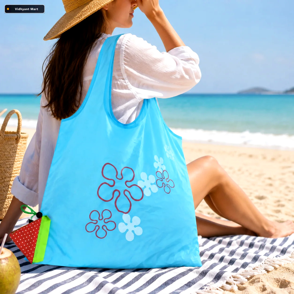 Vidhyant Mart Reusable Grocery Bags Foldable Durable Eco Friendl 1