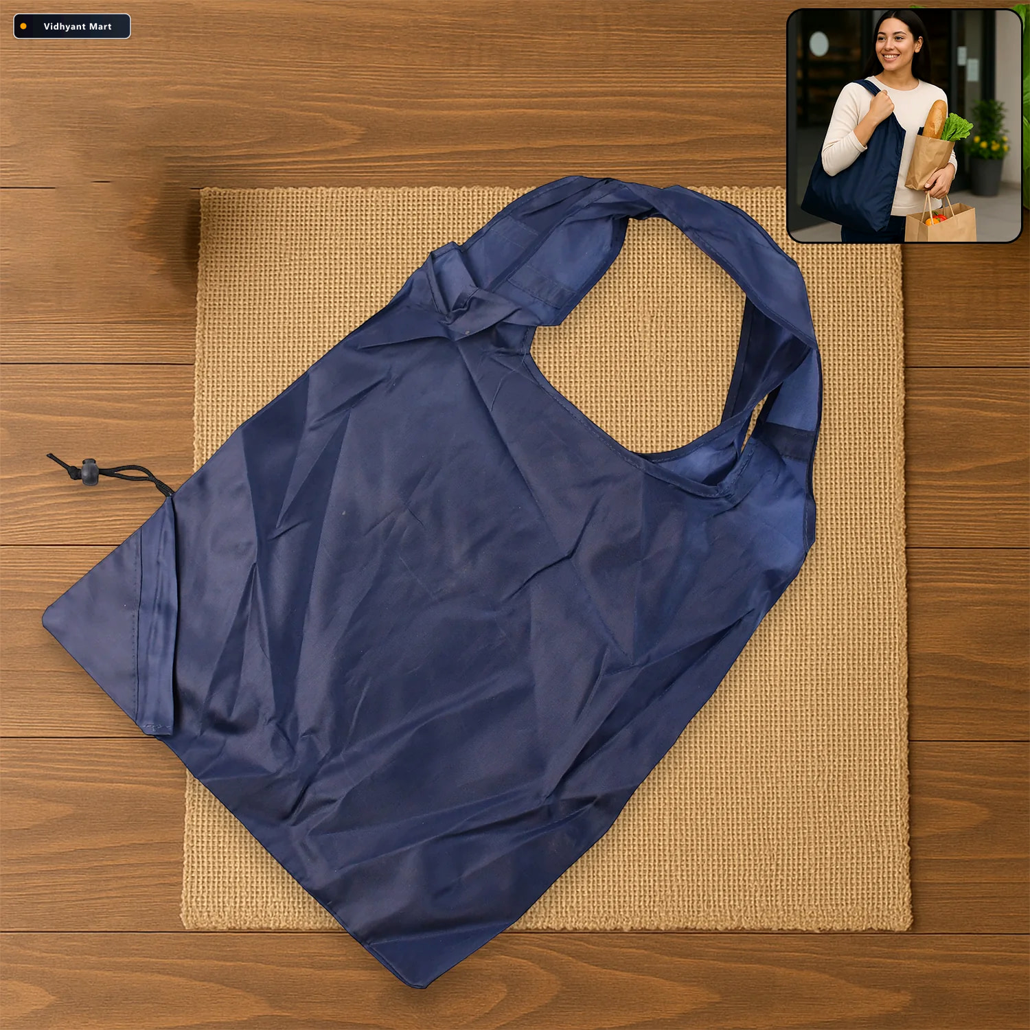Vidhyant Mart Reusable Grocery Bags Foldable Durable Eco Friendl 2