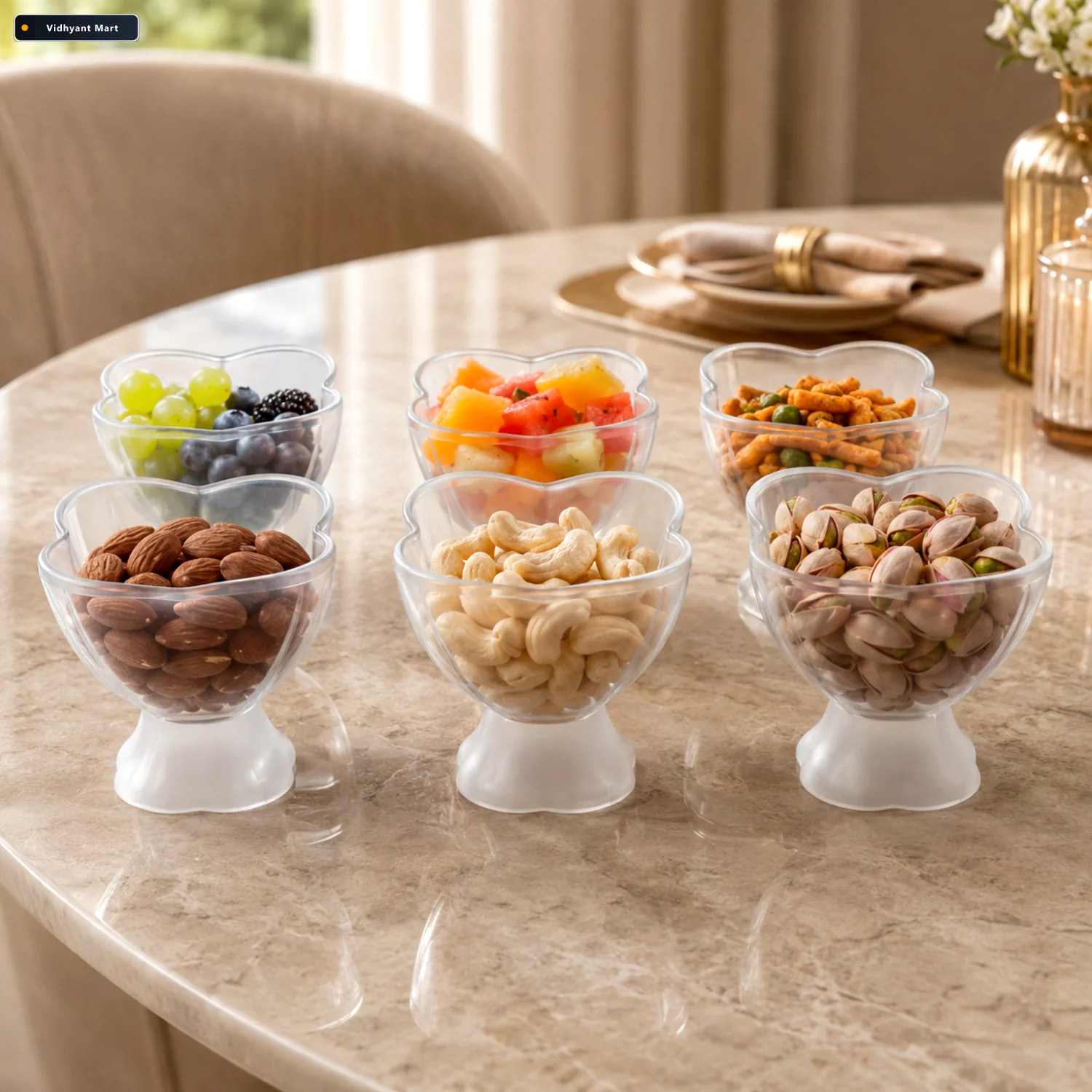 Vidhyant Mart Reusable Ice Cream Bowl Set For Scoops And Sundaes 1
