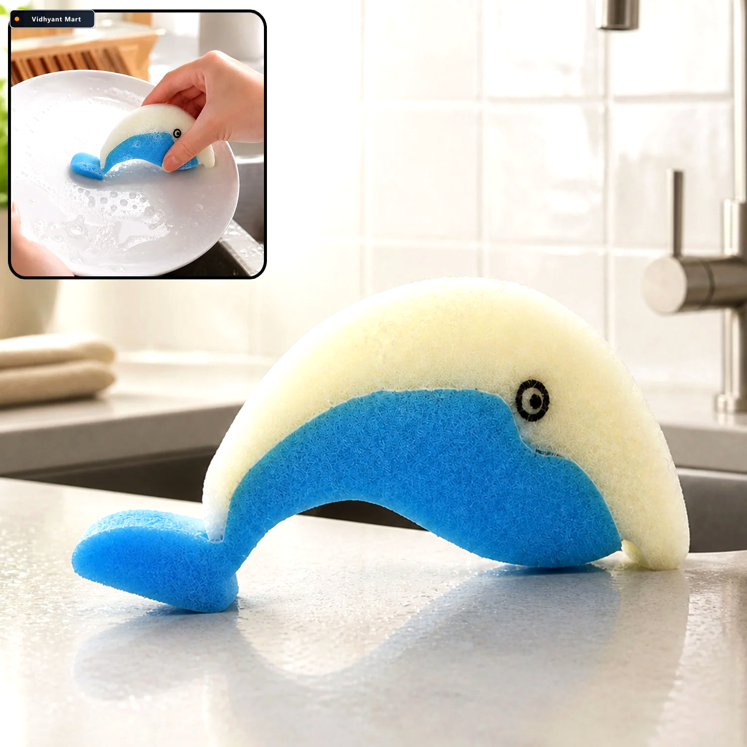 Vidhyant Mart Reusable Kitchen Sponge Eco Friendly Multi Surface 1