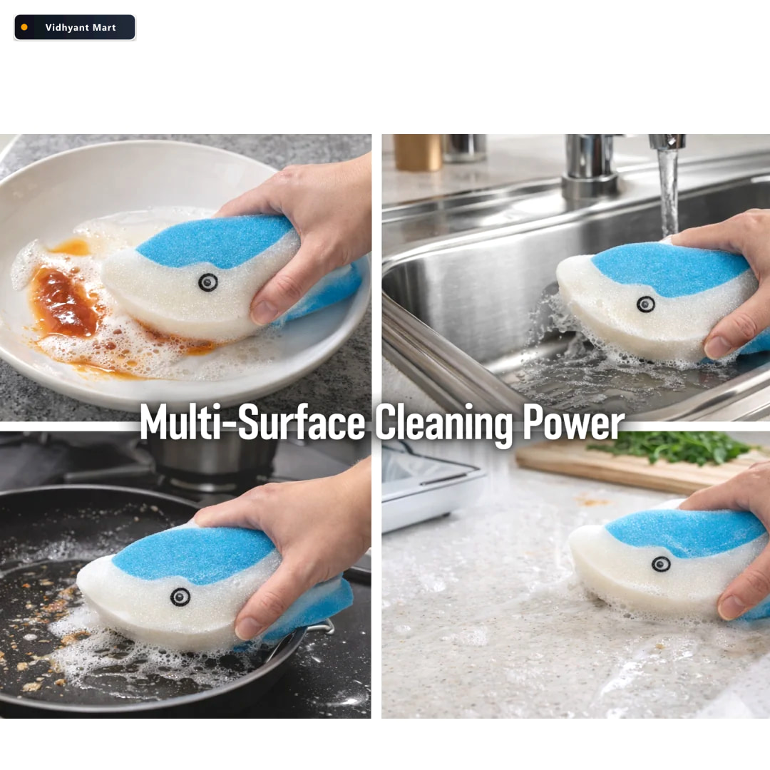 Vidhyant Mart Reusable Kitchen Sponge Eco Friendly Multi Surface 2