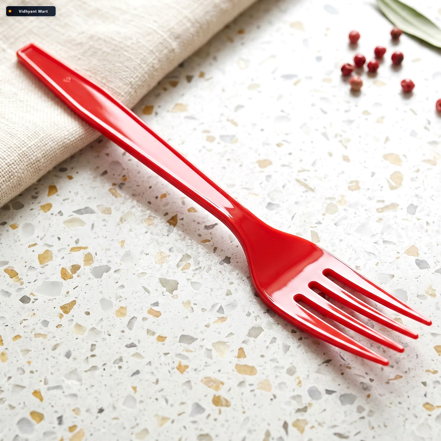 Vidhyant Mart Reusable Plastic Fork 20 Pc Set Durable Dinner For 3