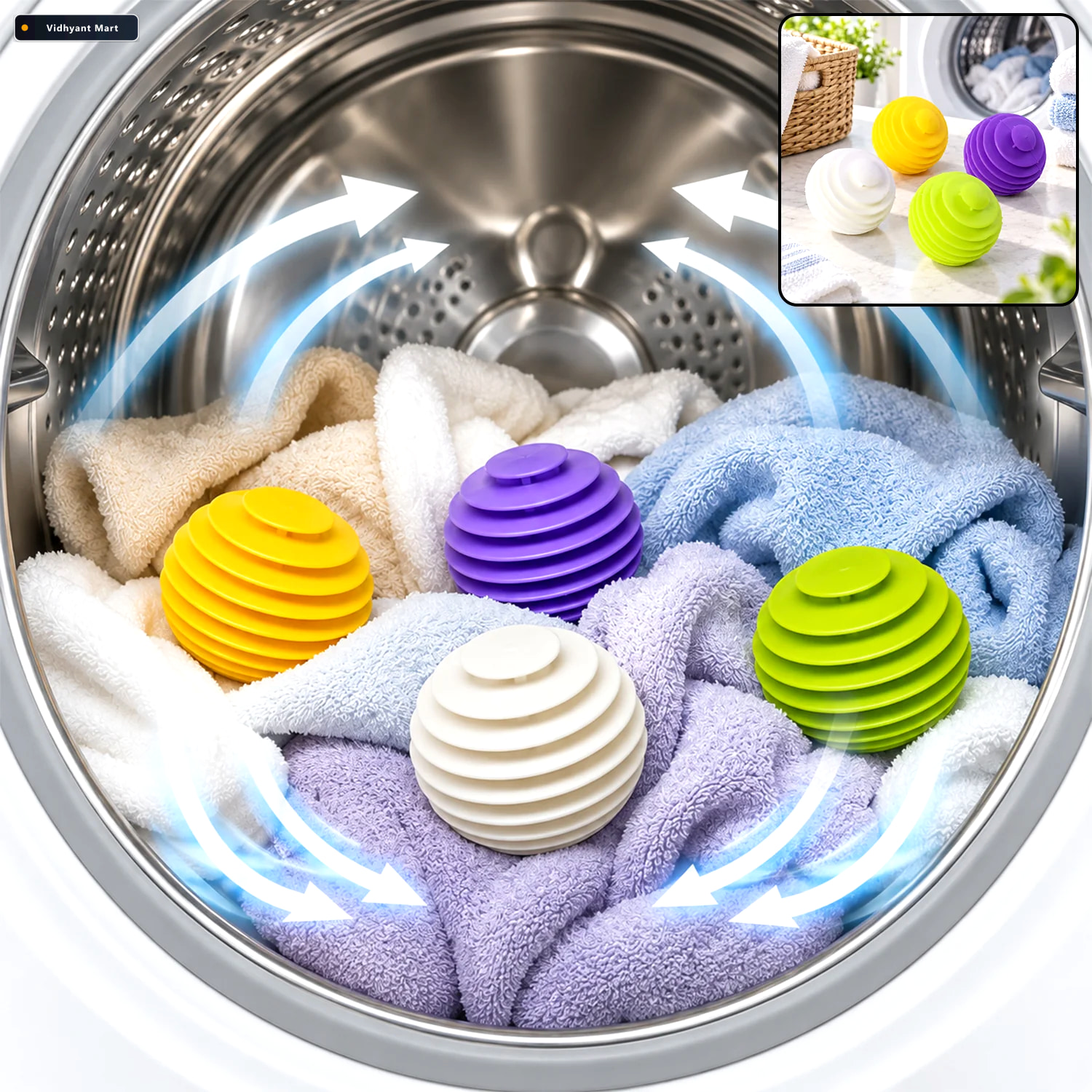 Vidhyant Mart Reusable Plastic Laundry Washing Balls For Better 1