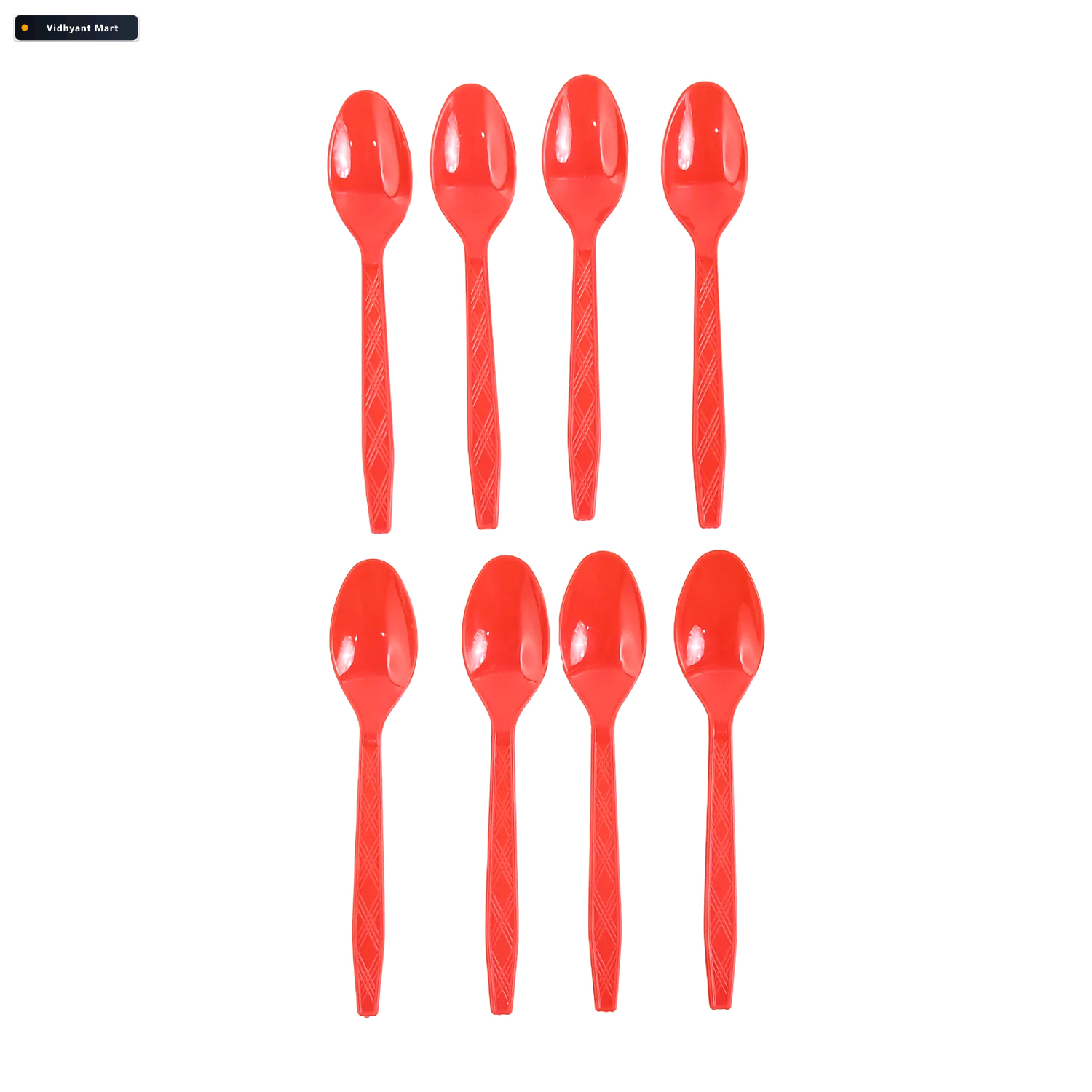 Vidhyant Mart Reusable Plastic Spoons Set Of 8 Durable Lightweig 4