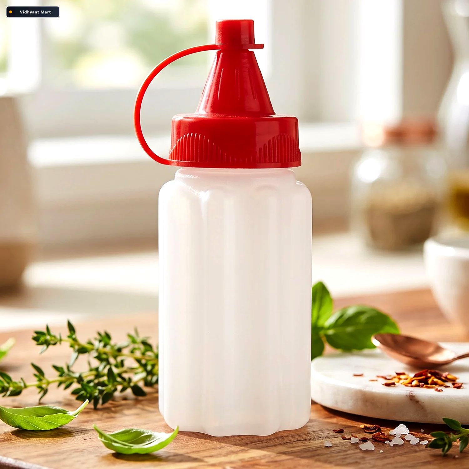 Vidhyant Mart Reusable Plastic Squeeze Dispensing Bottle For Sau 3