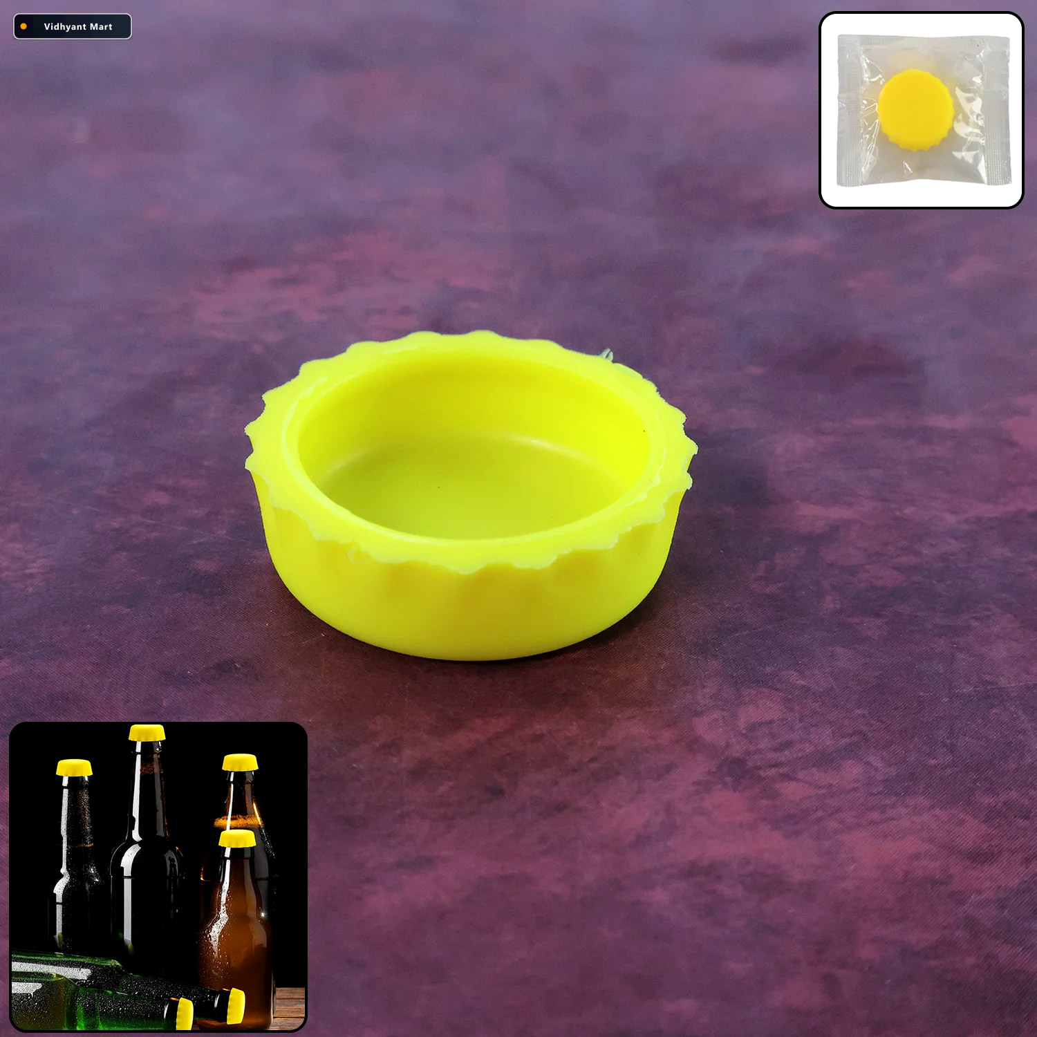 Vidhyant Mart Reusable Silicone Bottle Cap Cover Leak Proof And 1
