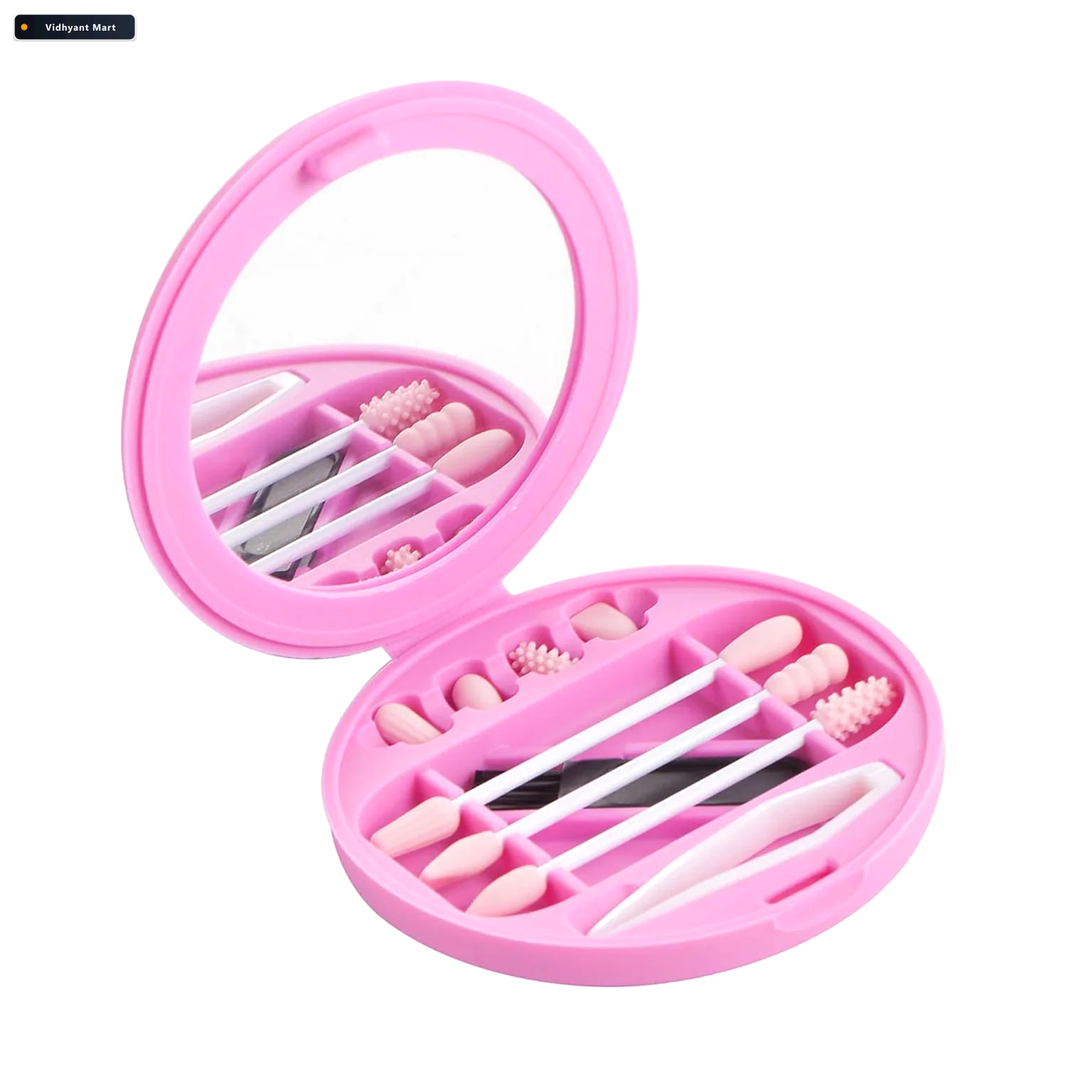 Vidhyant Mart Reusable Silicone Cotton Swab Set With Mirror Case 4