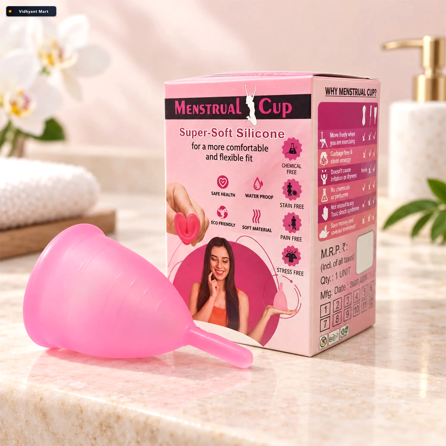 Vidhyant Mart Reusable Silicone Menstrual Cup For Personal Care 1