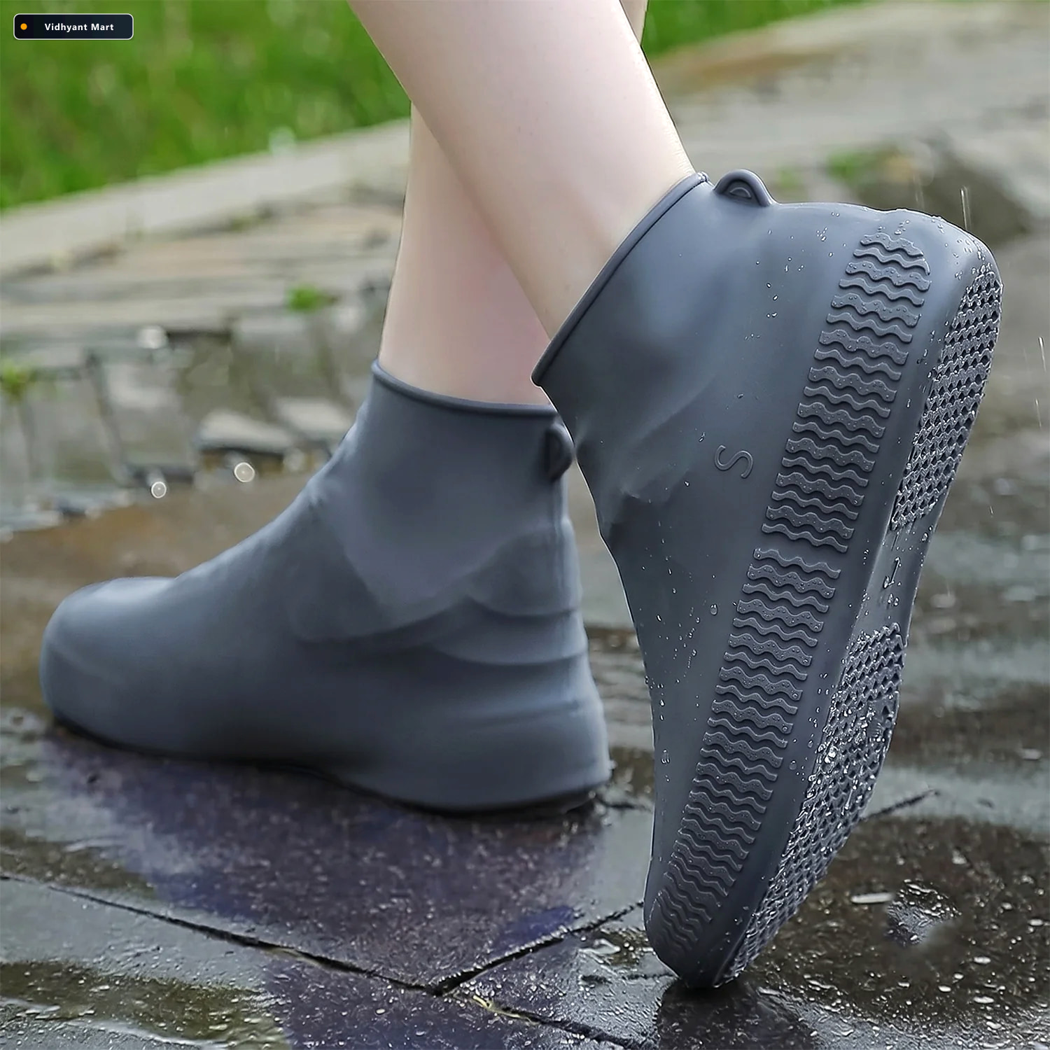 Vidhyant Mart Reusable Waterproof Silicone Shoe Cover Stay Dry N 2
