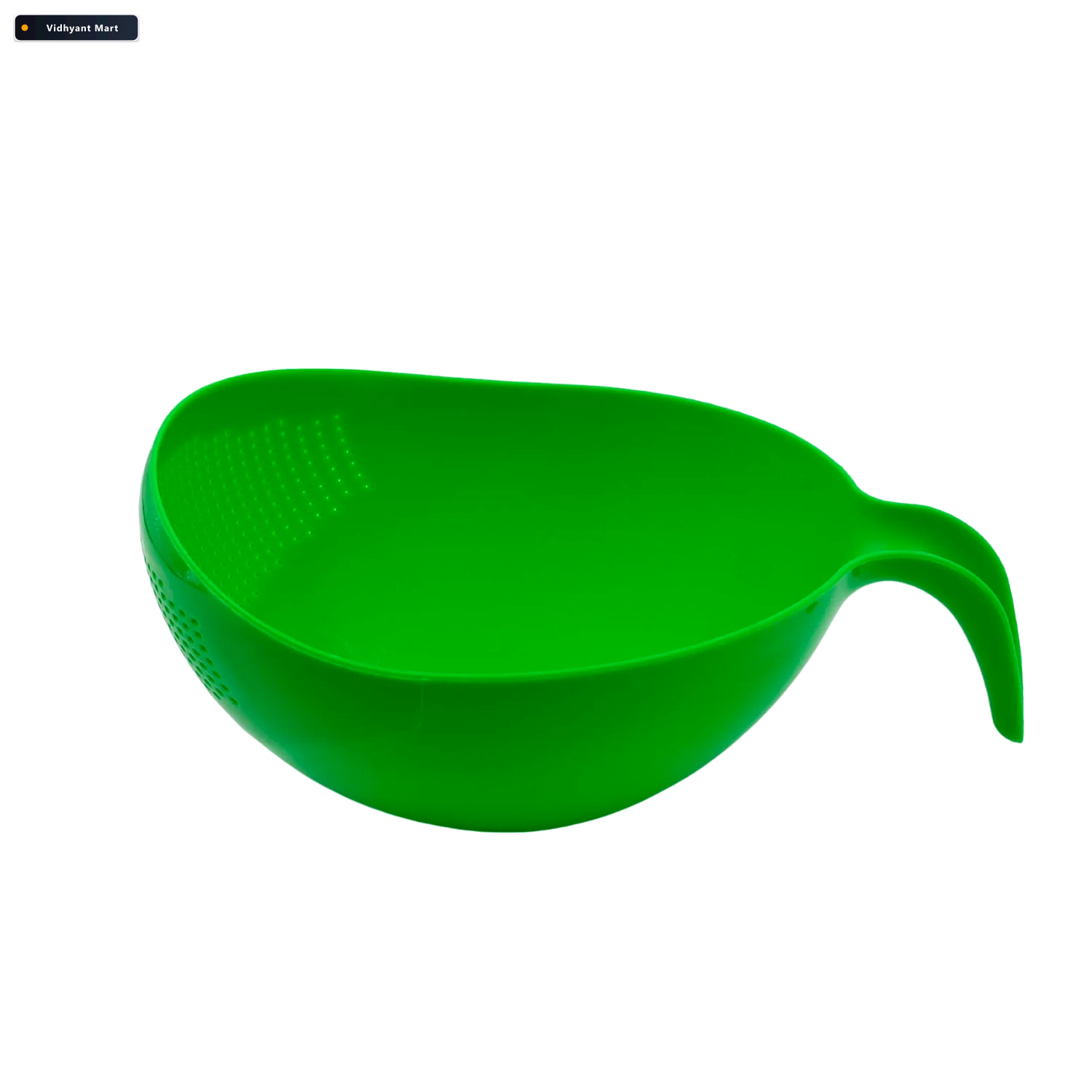 Vidhyant Mart Rice Washing Bowl Thick Drain Basket With Handle Q 4