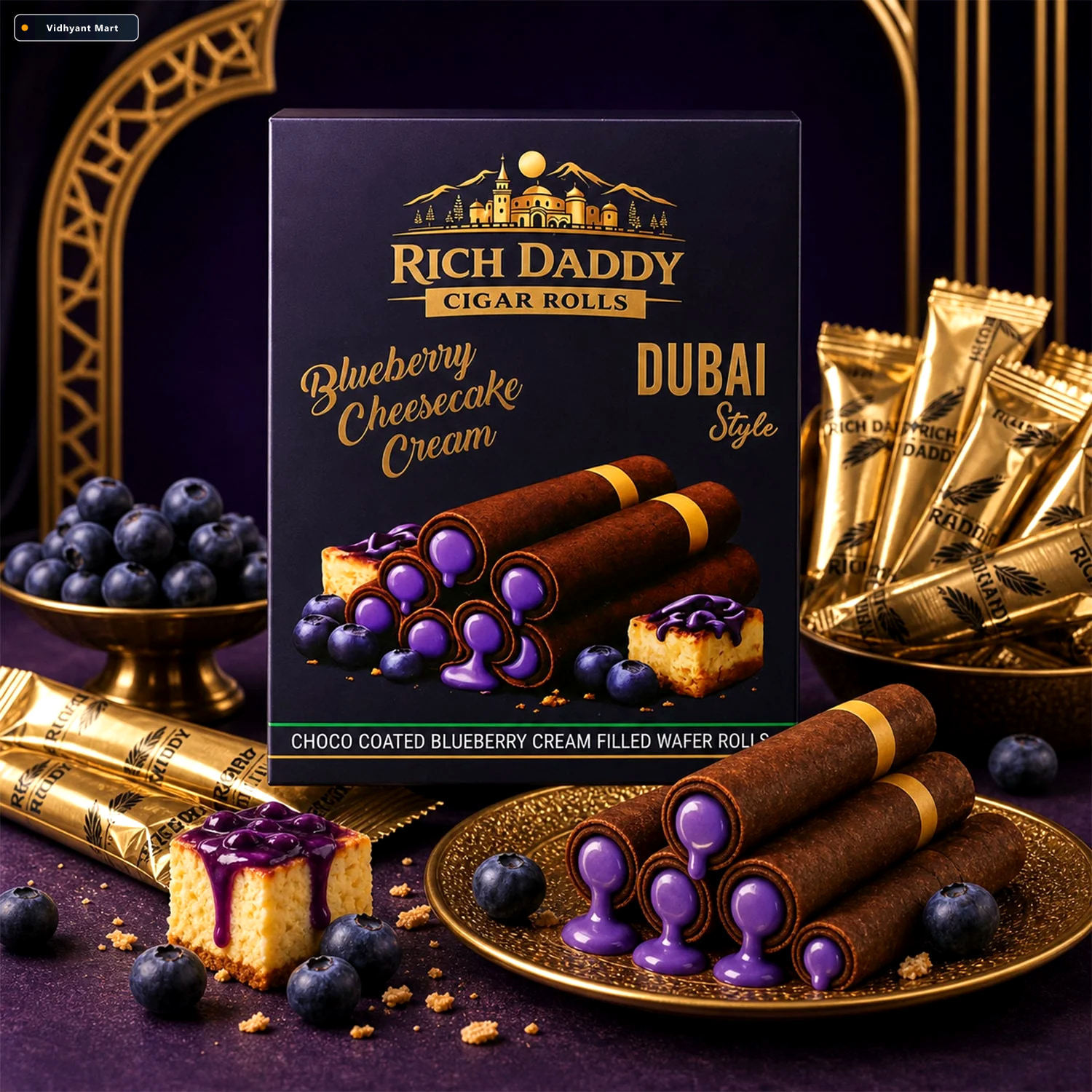 Vidhyant Mart Rich Daddy Blueberry Cheesecake Cigar Rolls Premiu 4