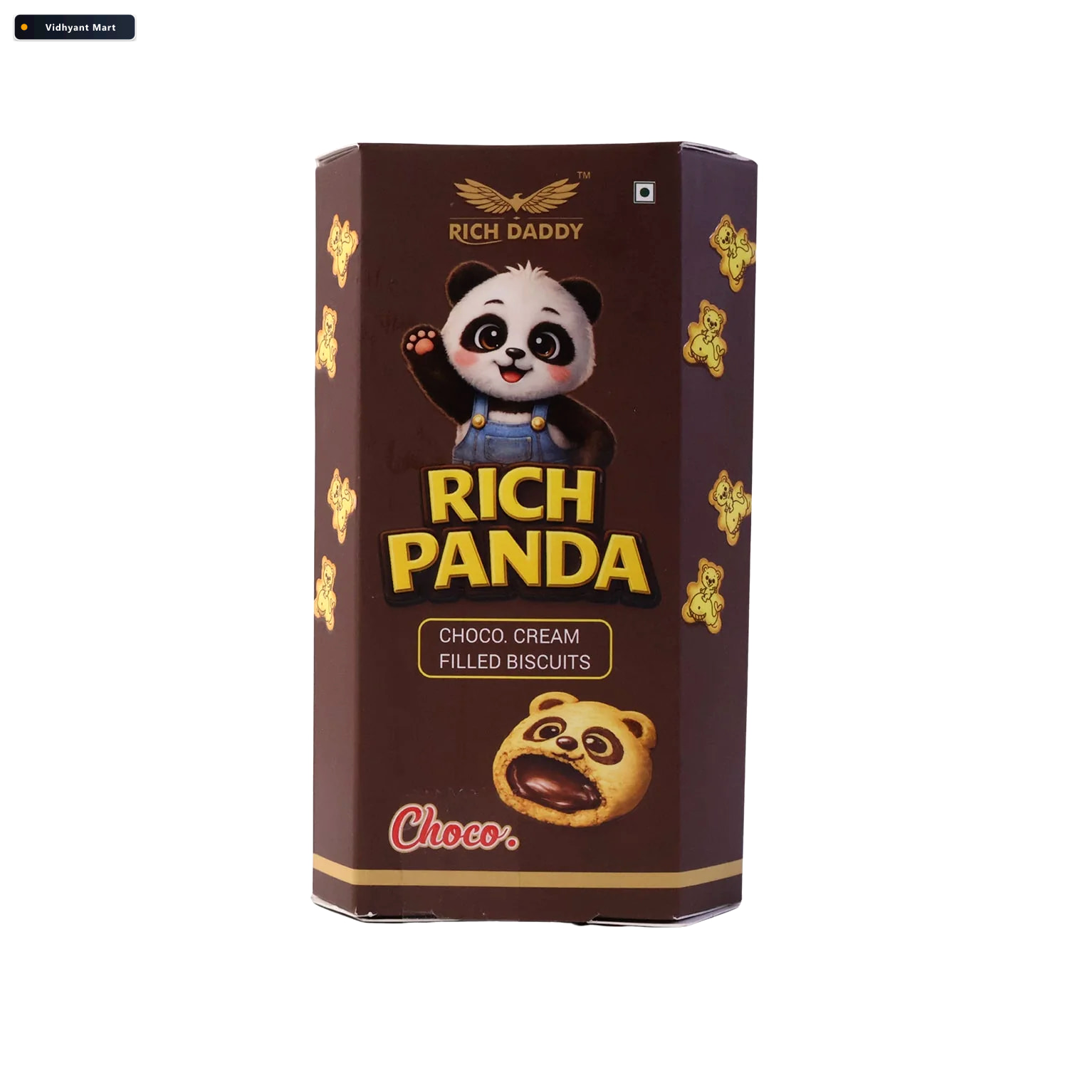 Vidhyant Mart Rich Daddy Panda Choco Cream Biscuits Fun Shapes R 4