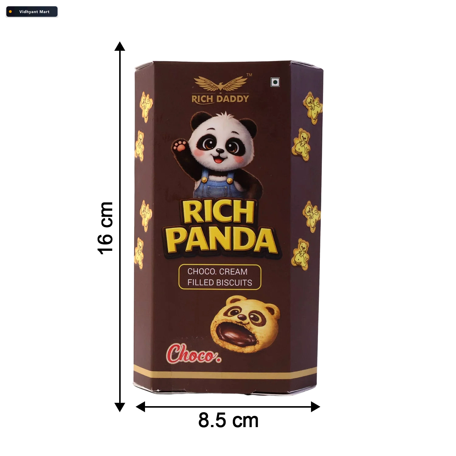 Vidhyant Mart Rich Daddy Panda Choco Cream Biscuits Fun Shapes R 5