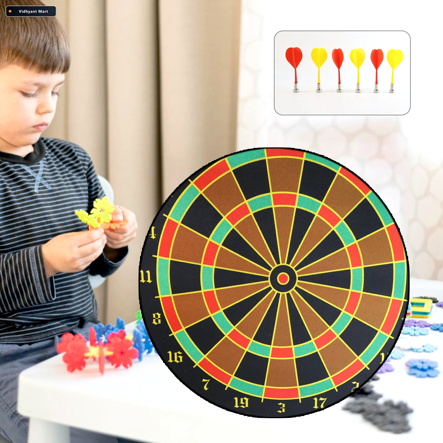 Vidhyant Mart Roll Up Dartboard Game Portable Double Sided Targe 2
