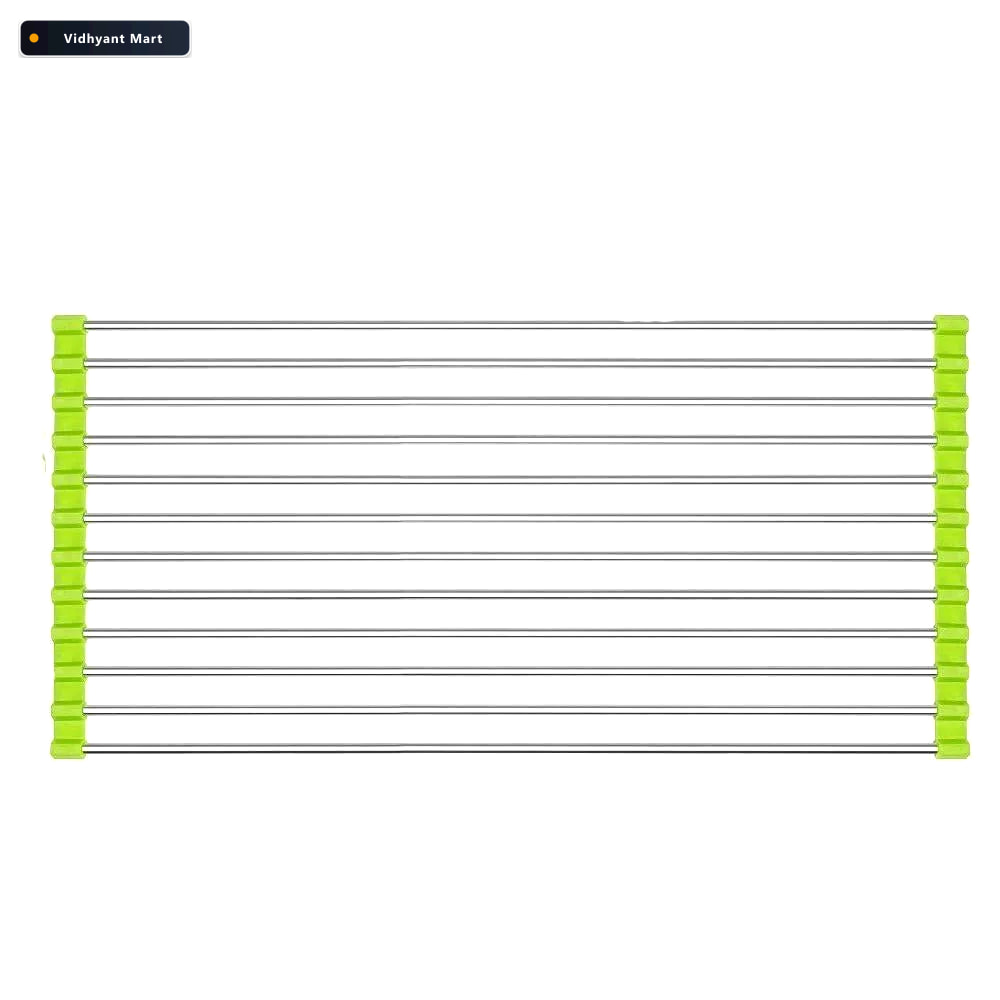 Vidhyant Mart Roll Up Dish Drying Rack Space Saving Cookaura 4