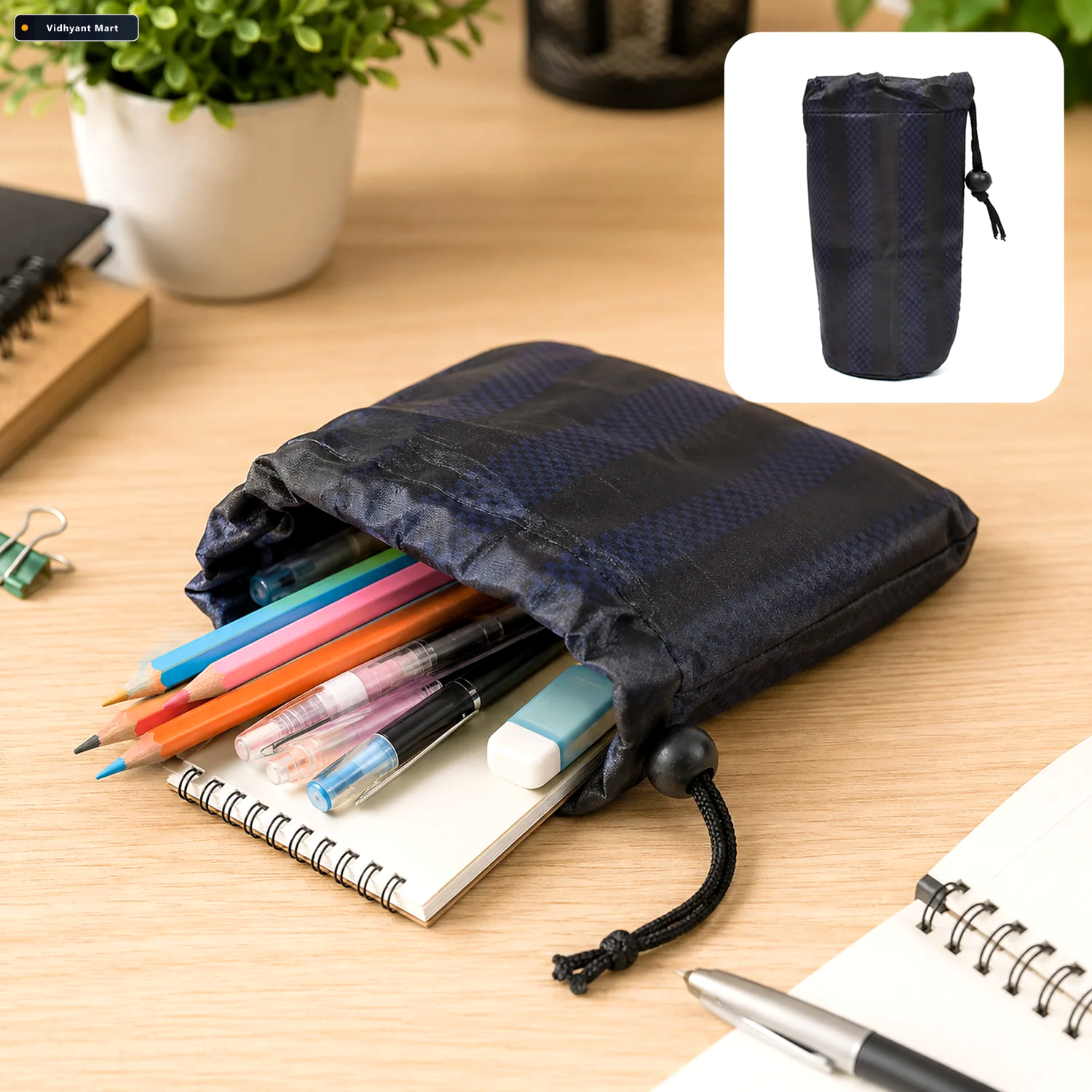 Vidhyant Mart Rope Pencil Pouch Washable Multipurpose Organizer 1