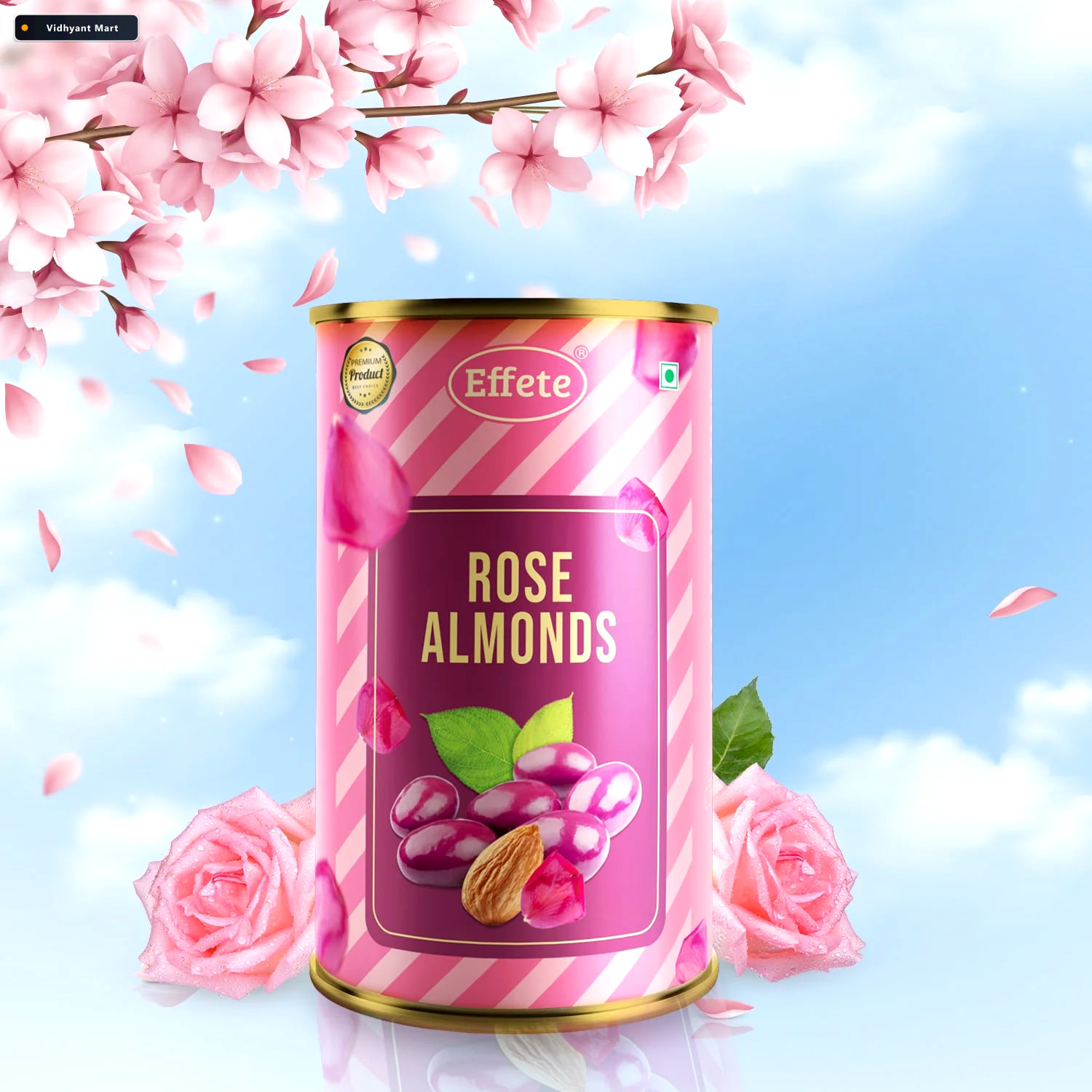 Vidhyant Mart Rose Almonds Chocolate Crunchy Fragrant Treat 2