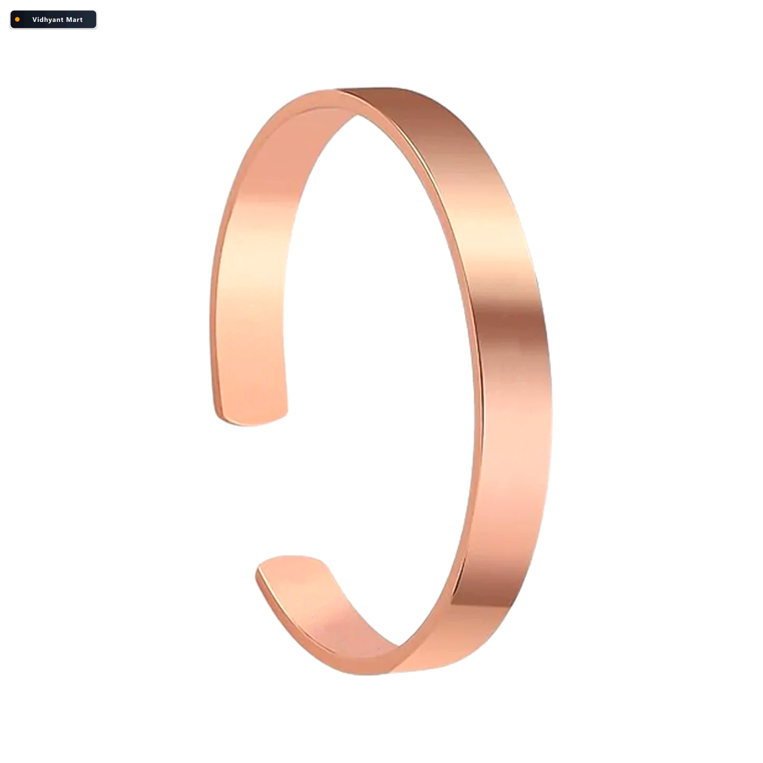 Vidhyant Mart Rose Gold Open Cuff Bracelet Adjustable Minimalist 4