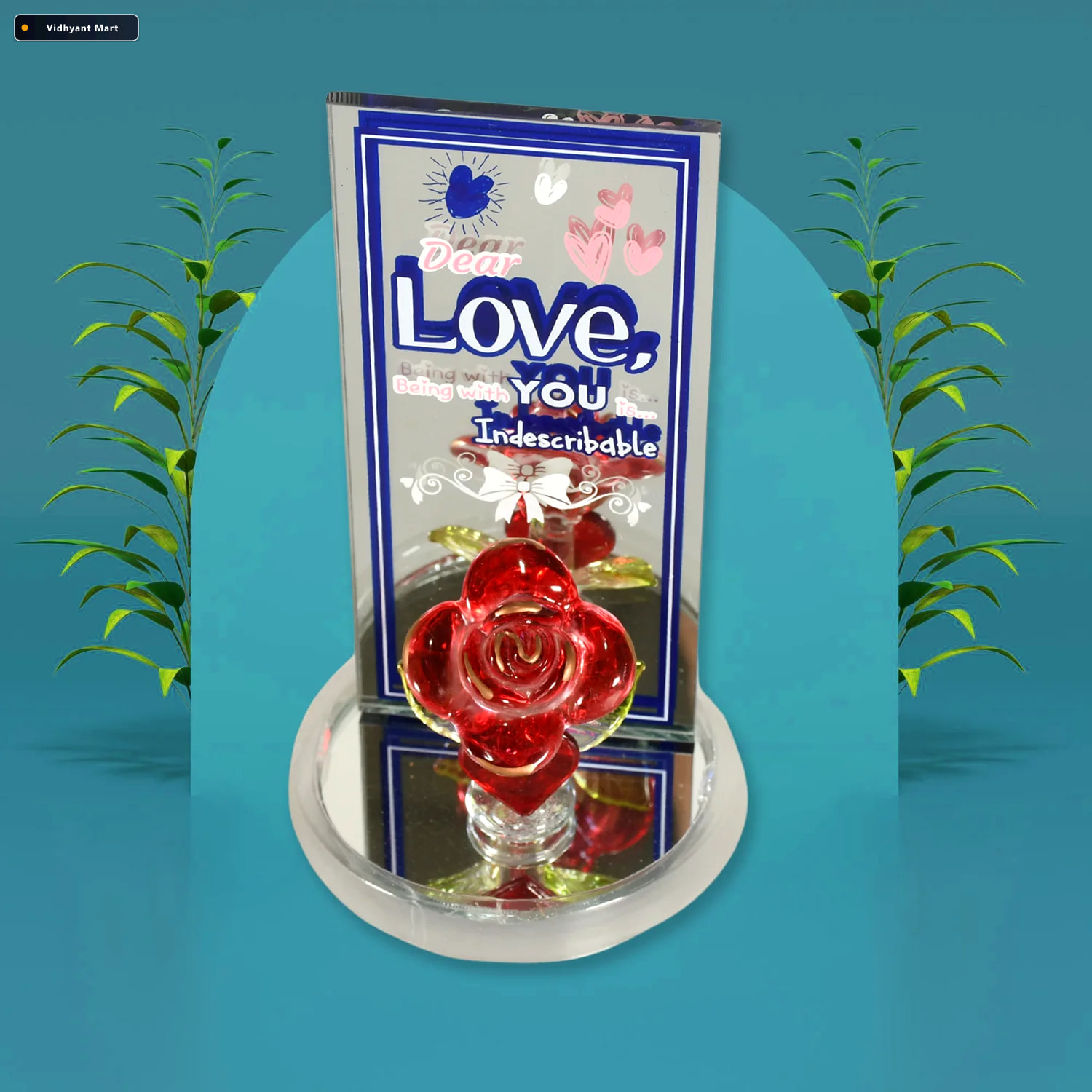 Vidhyant Mart Rose Showpiece Romantic Gift Home Decor For Couple 1