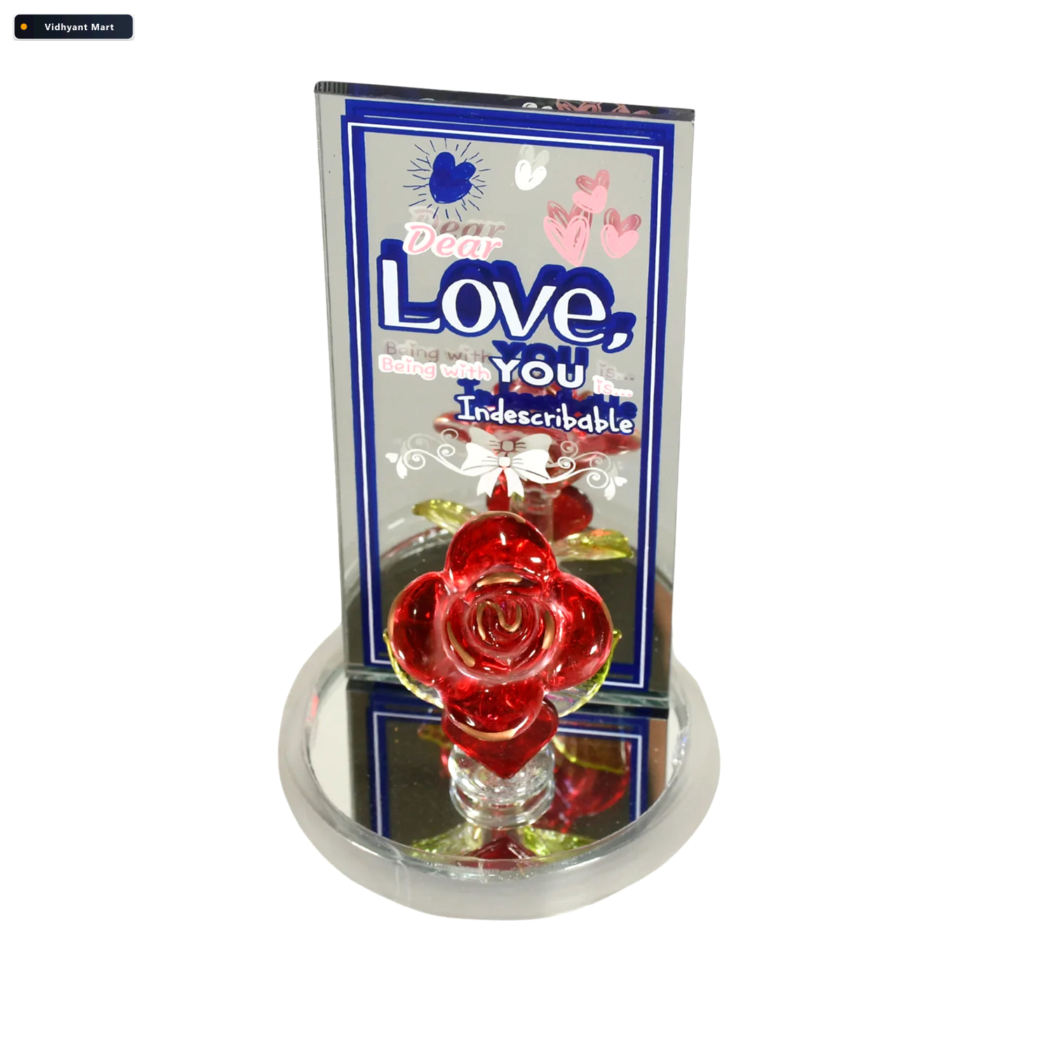 Vidhyant Mart Rose Showpiece Romantic Gift Home Decor For Couple 3
