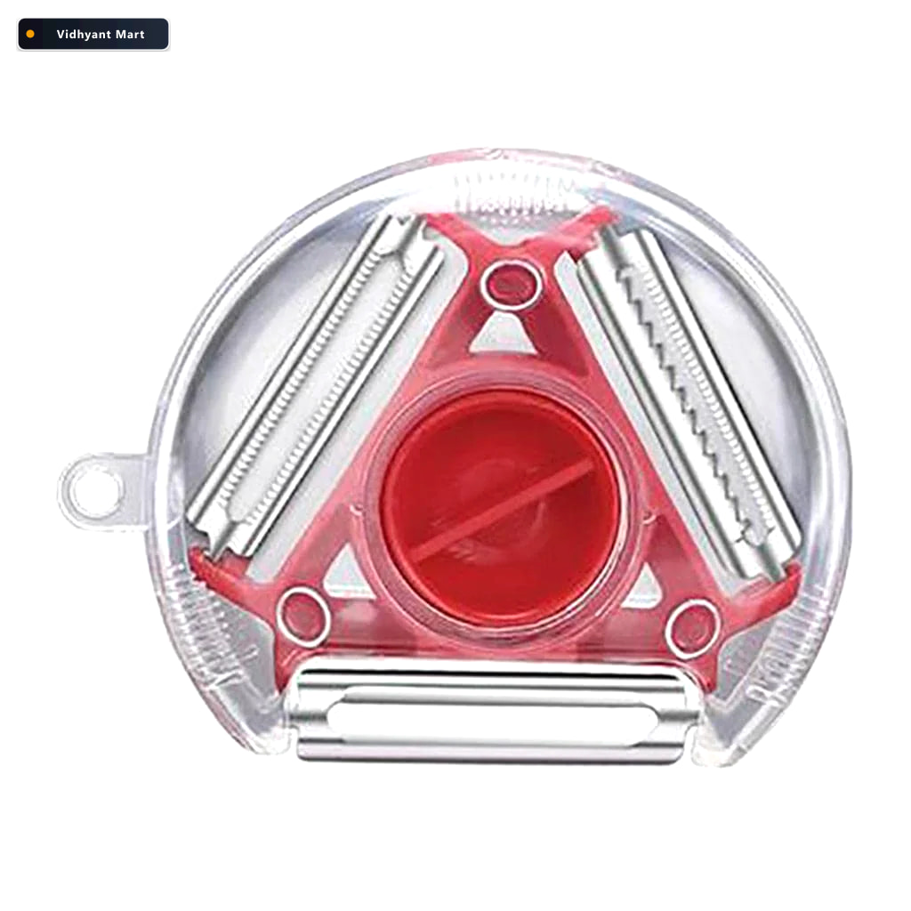 Vidhyant Mart Rotary Vegetable Slicer 3 In 1 Peeler Cutter Plane 4