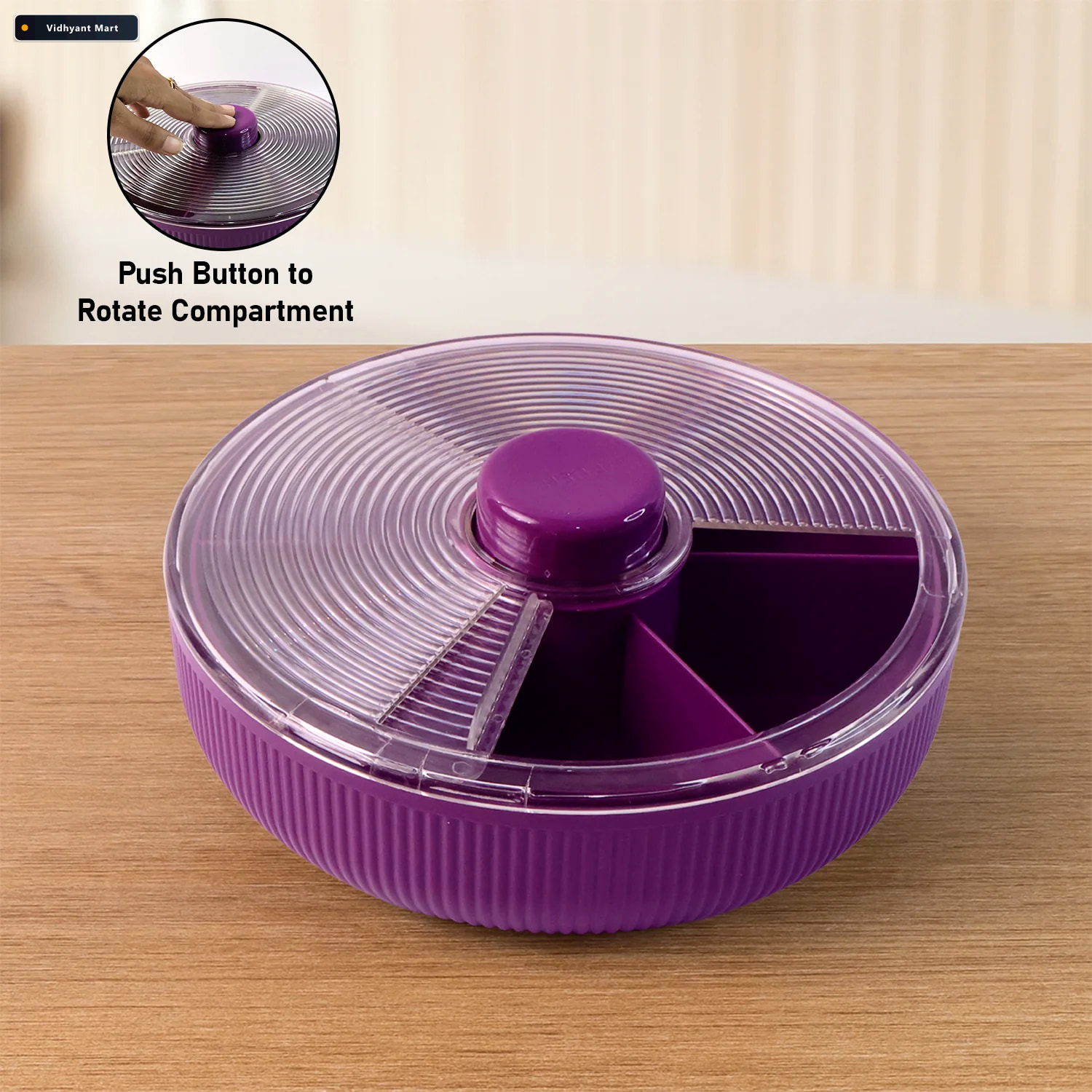 Vidhyant Mart Rotating Dry Fruit Storage Container Multipurpose 2