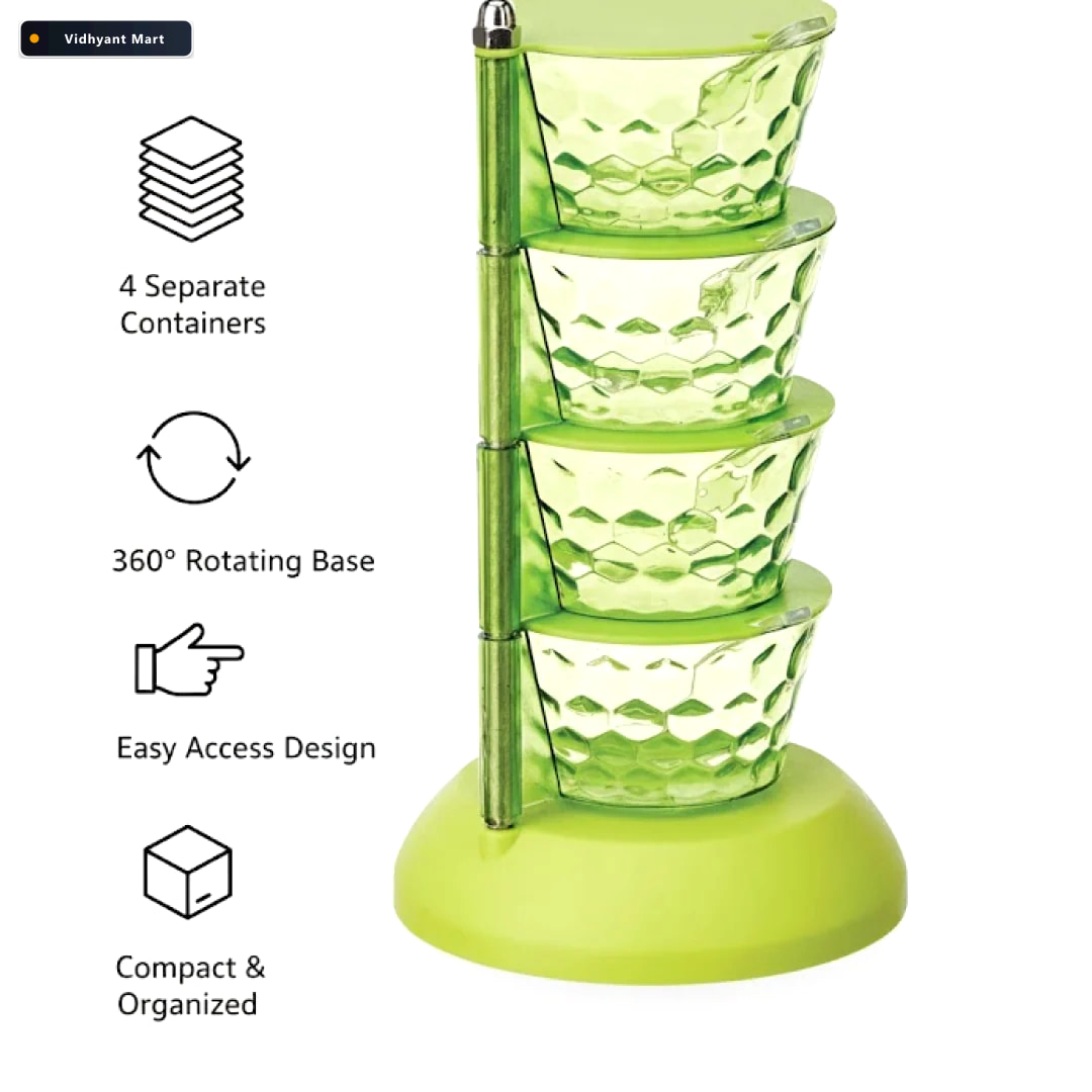 Vidhyant Mart Rotating Pickle Rack 4 In 1 Multipurpose Kitchen S 2
