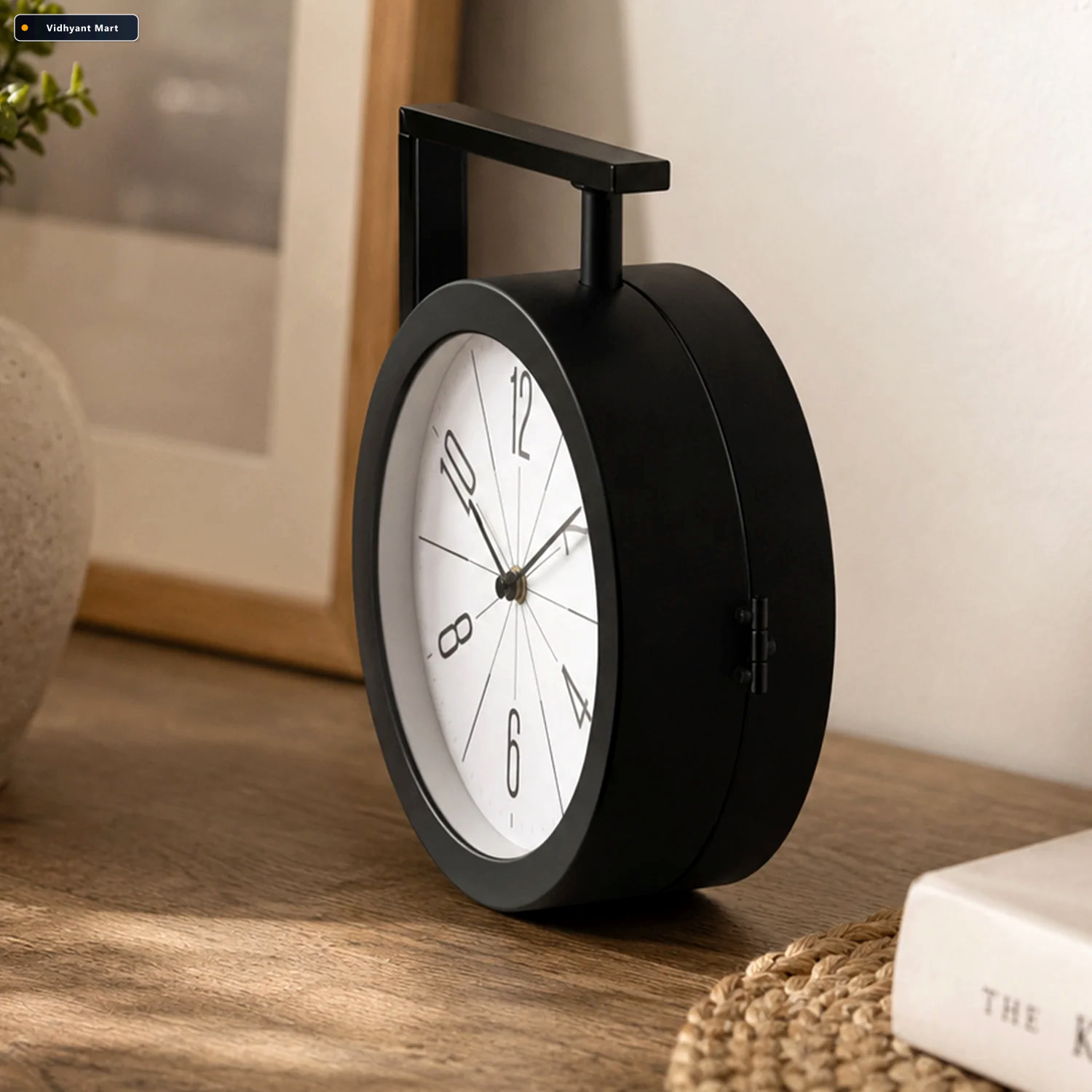 Vidhyant Mart Round Double Sided Wall Clock Vintage Station Styl 2