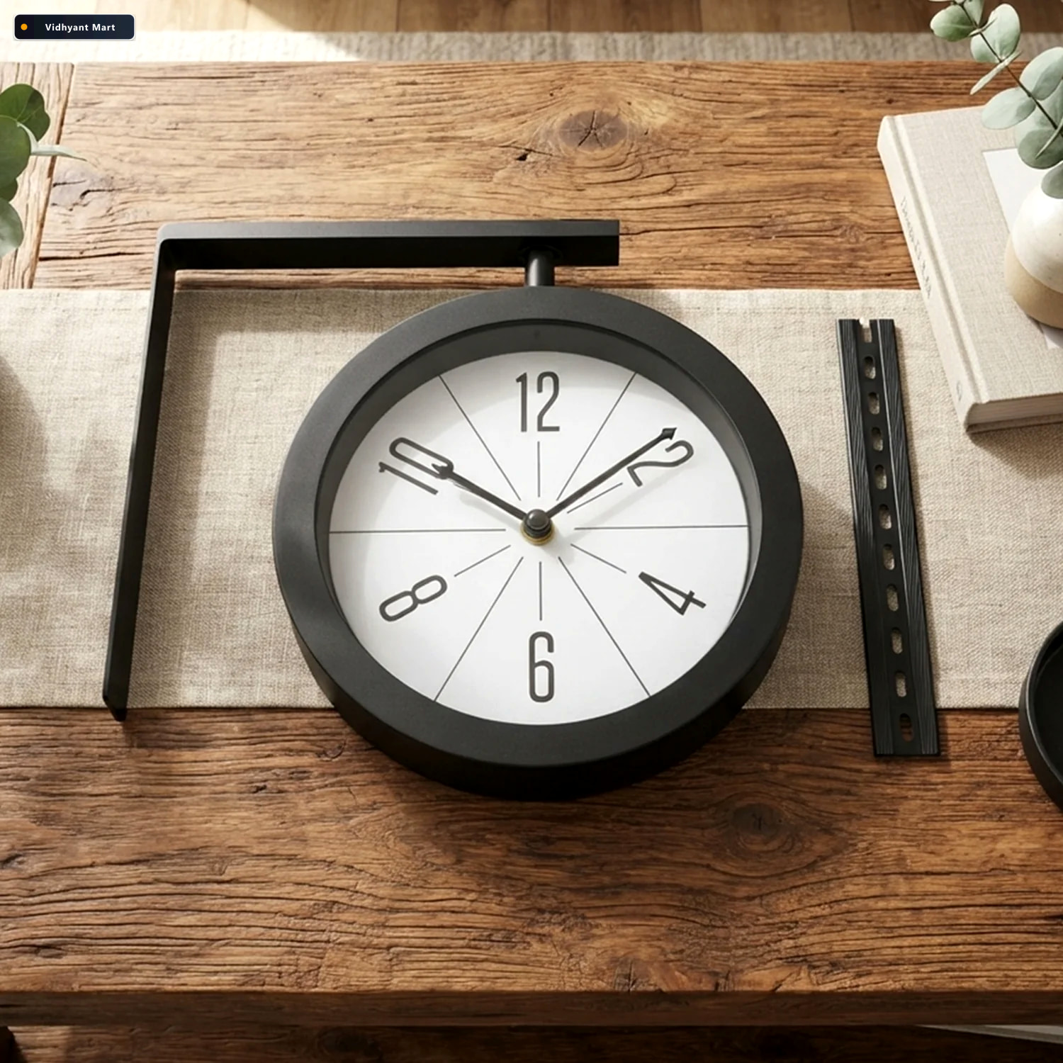 Vidhyant Mart Round Double Sided Wall Clock Vintage Station Styl 3
