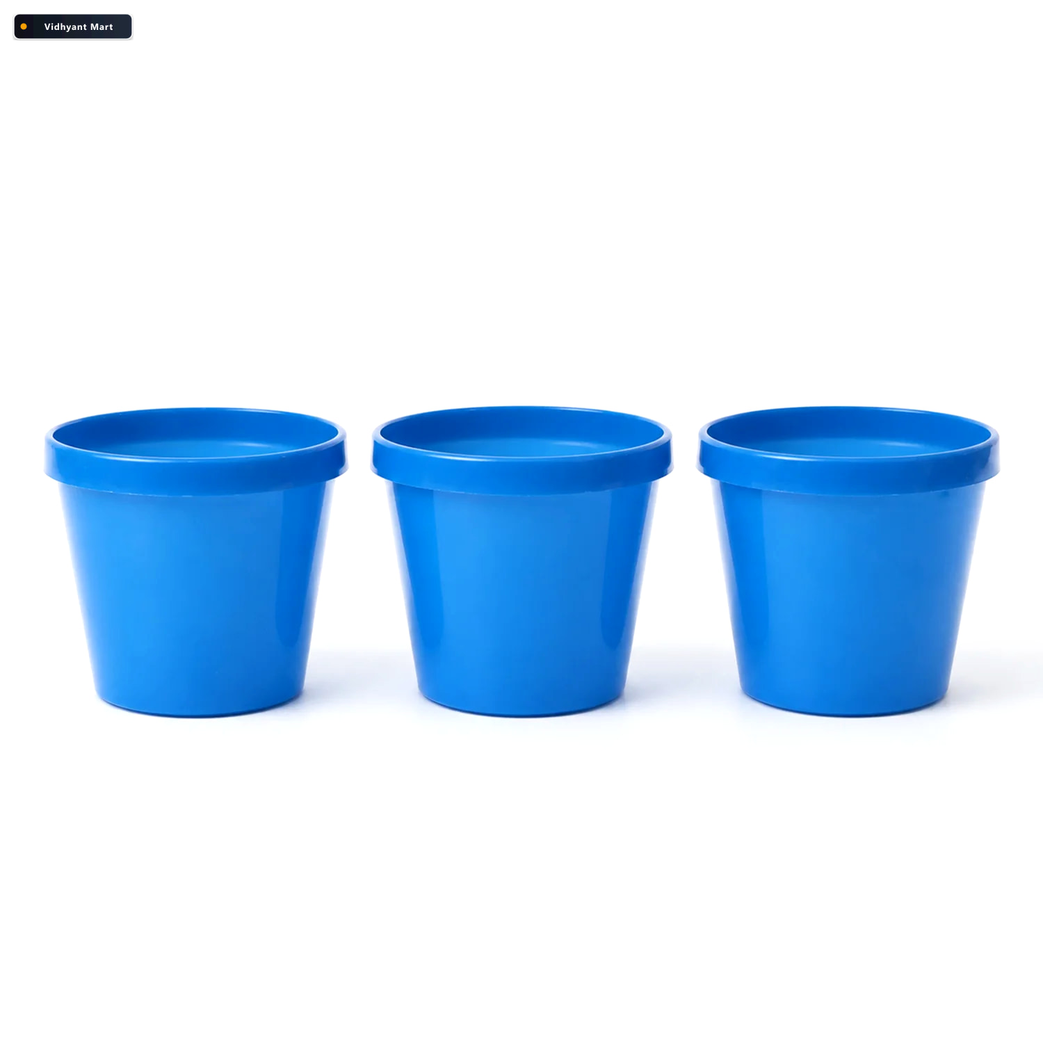 Vidhyant Mart Round Plastic Planter Pot Set For Indoor Outdoor P 4