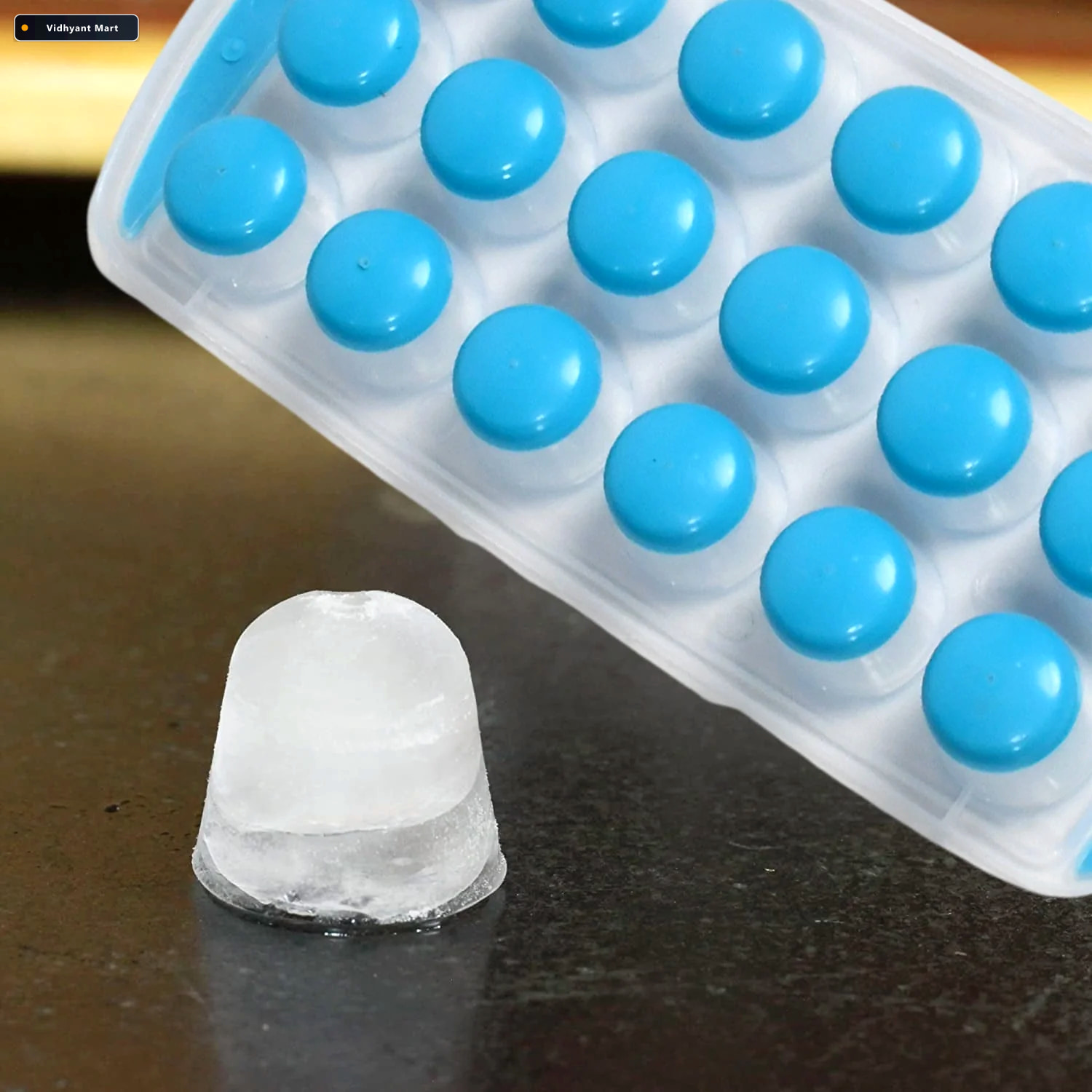 Vidhyant Mart Round Silicone Ice Cube Tray Smart Push Out Mini I 2